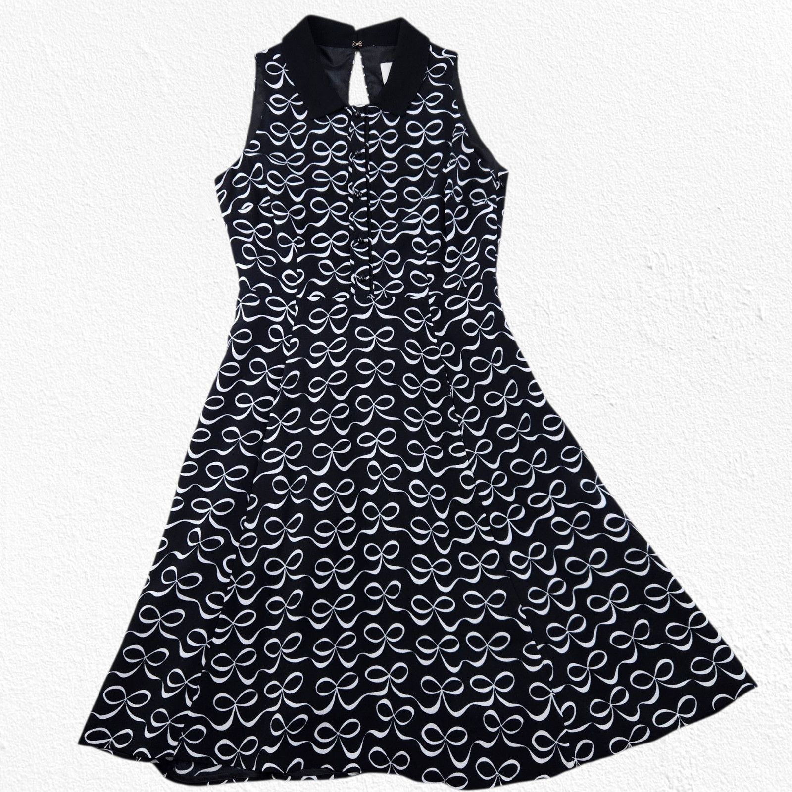 Kate Spade Kate Spade Mackenna Black White Bow Print Dress Size 0 Size XS / US 0-2 / IT 36-38 - 2 Thumbnail