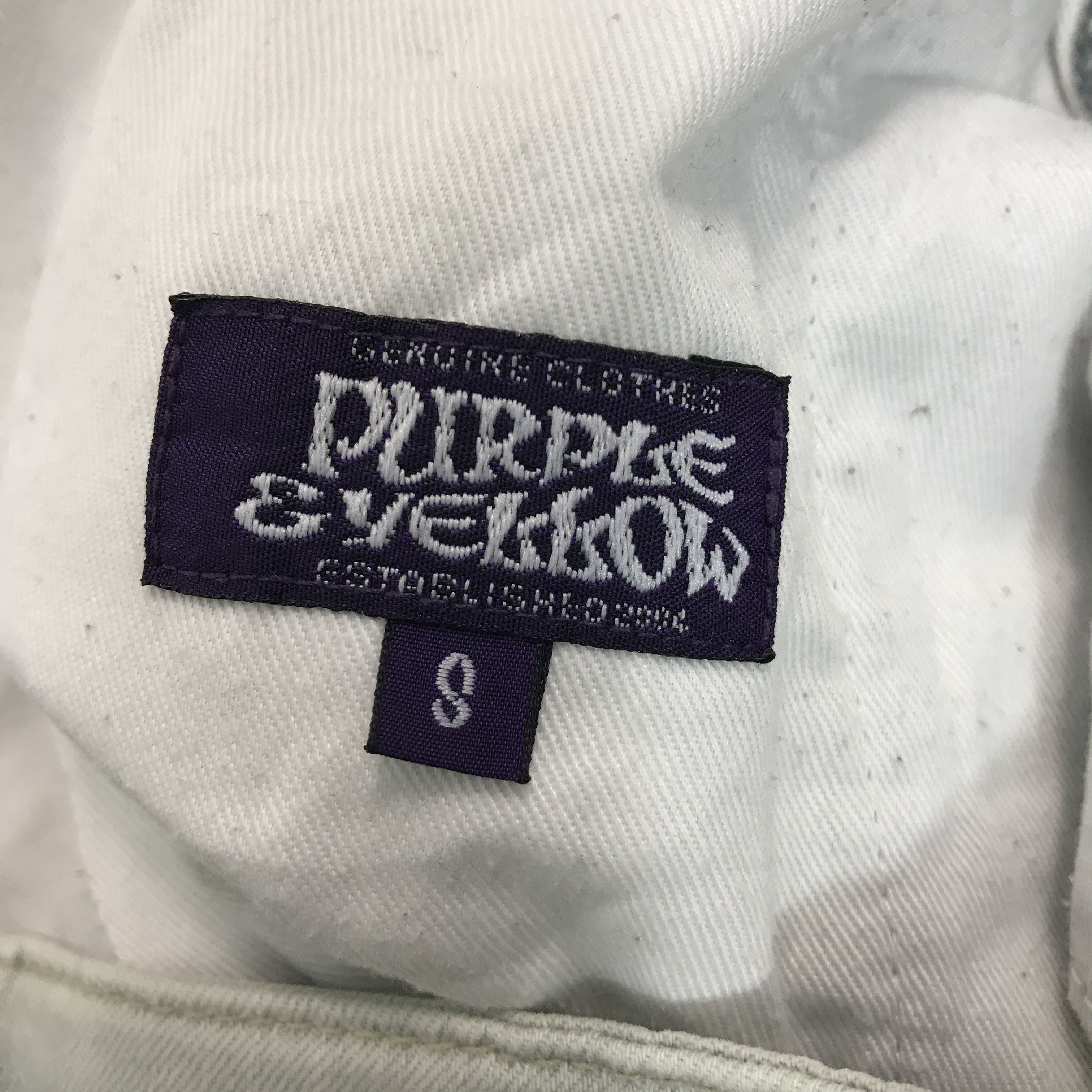 Japanese Brand purple & yellow Baggy light wash denim pants Size US 28 / EU 44 - 15 Thumbnail