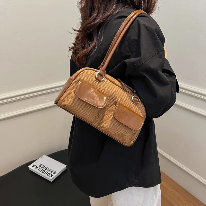 Leather Small PU Leather Pockets Shoulder Bag Size ONE SIZE - 1 Thumbnail
