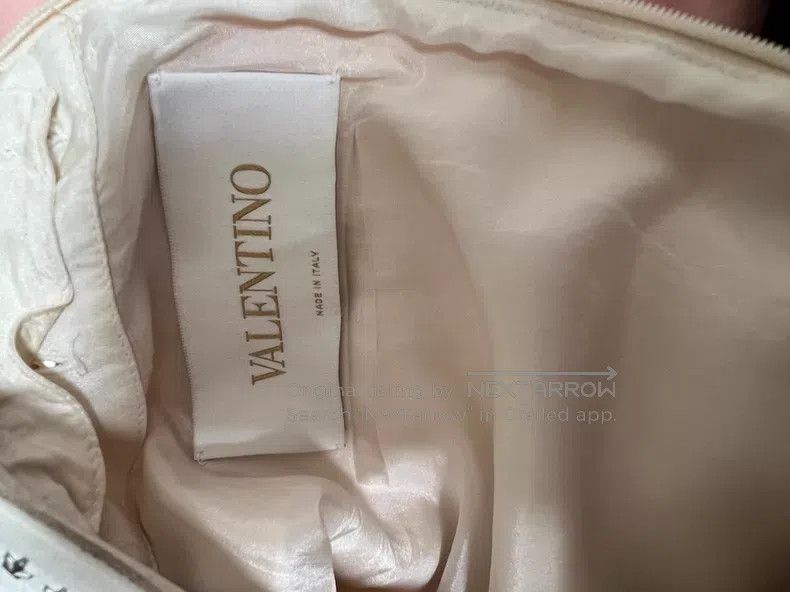 Valentino Valentino Off-white leather bow tie dress Size L / US 10 / IT 46 - 6 Thumbnail