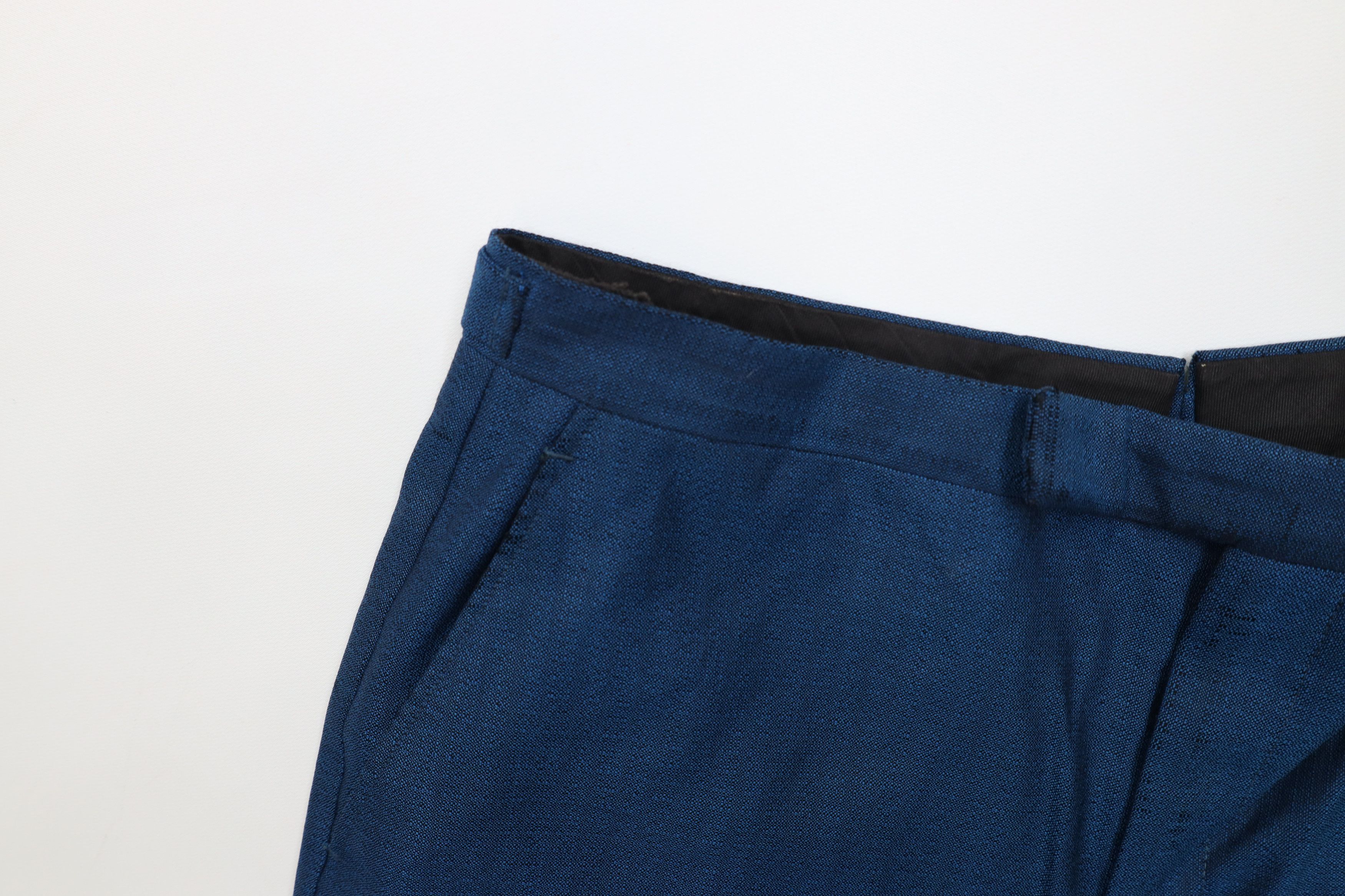 Vintage Vintage 50s Streetwear Gabardine Knit Chino Pants Blue USA Size US 34 / EU 50 - 8 Thumbnail