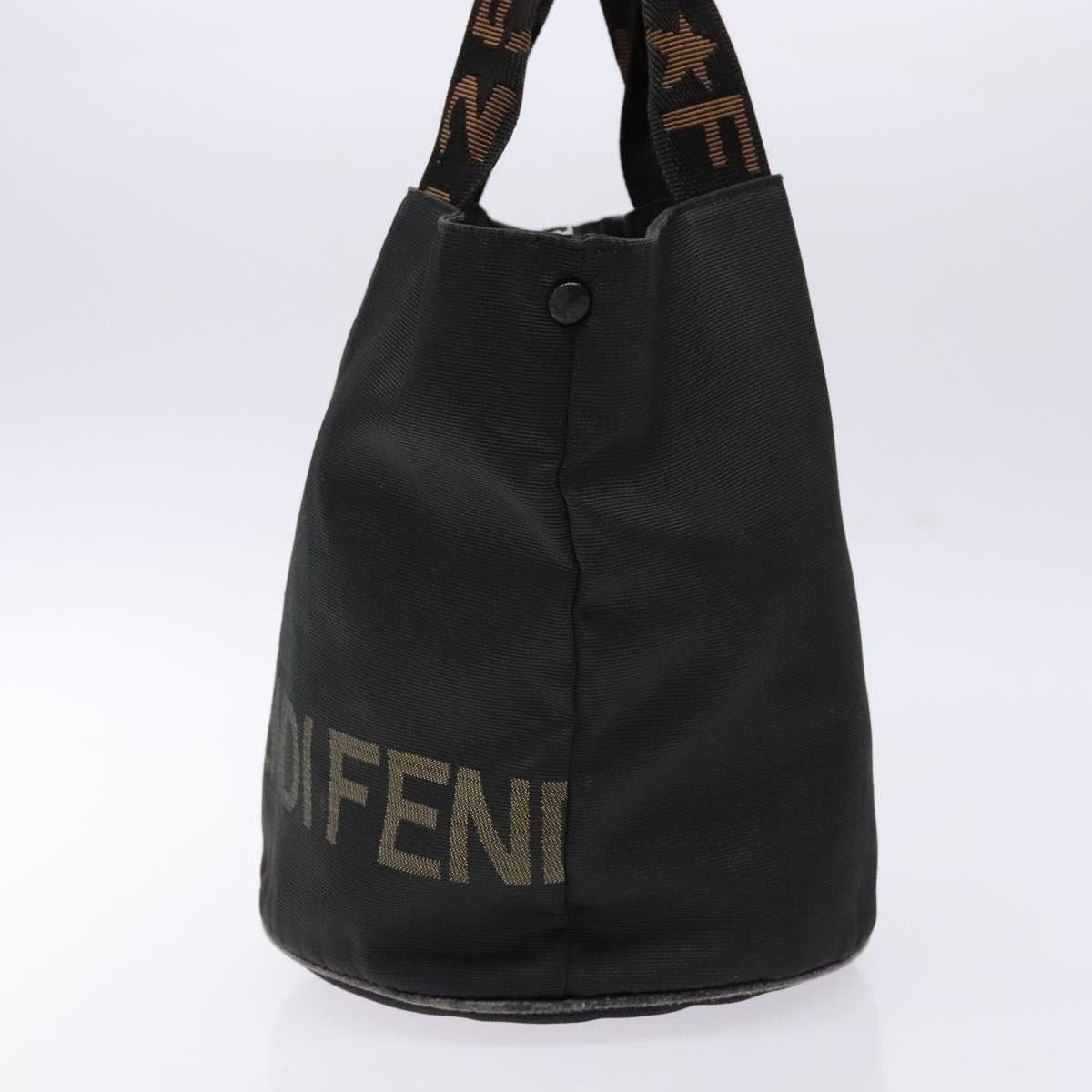 Fendi FENDI Hand Bag Canvas Black Brown Gold Size ONE SIZE - 4 Thumbnail