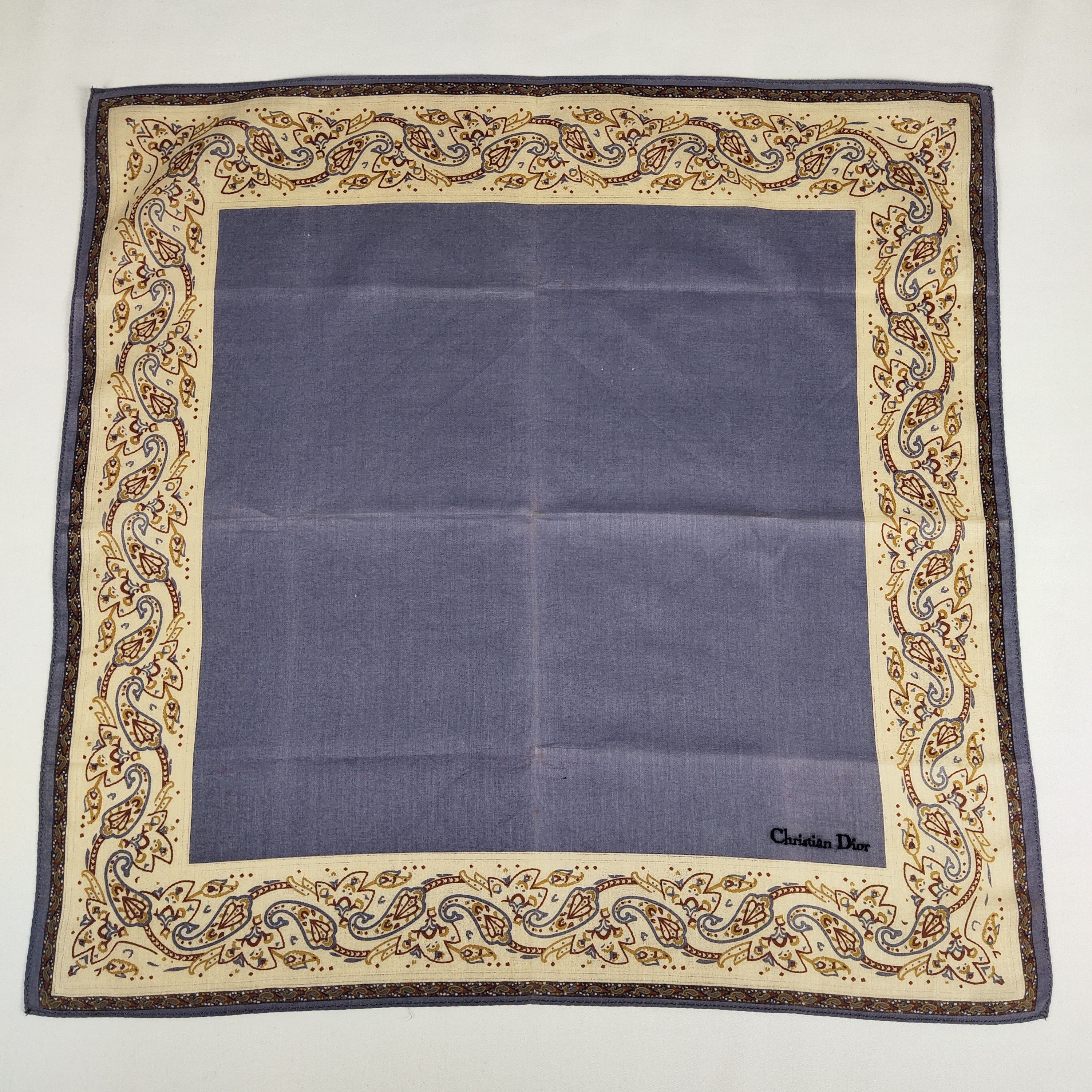 Vintage Christian Dior Handkerchief / Neckerchief / Bandana FZ496 Size ONE SIZE - 4 Thumbnail