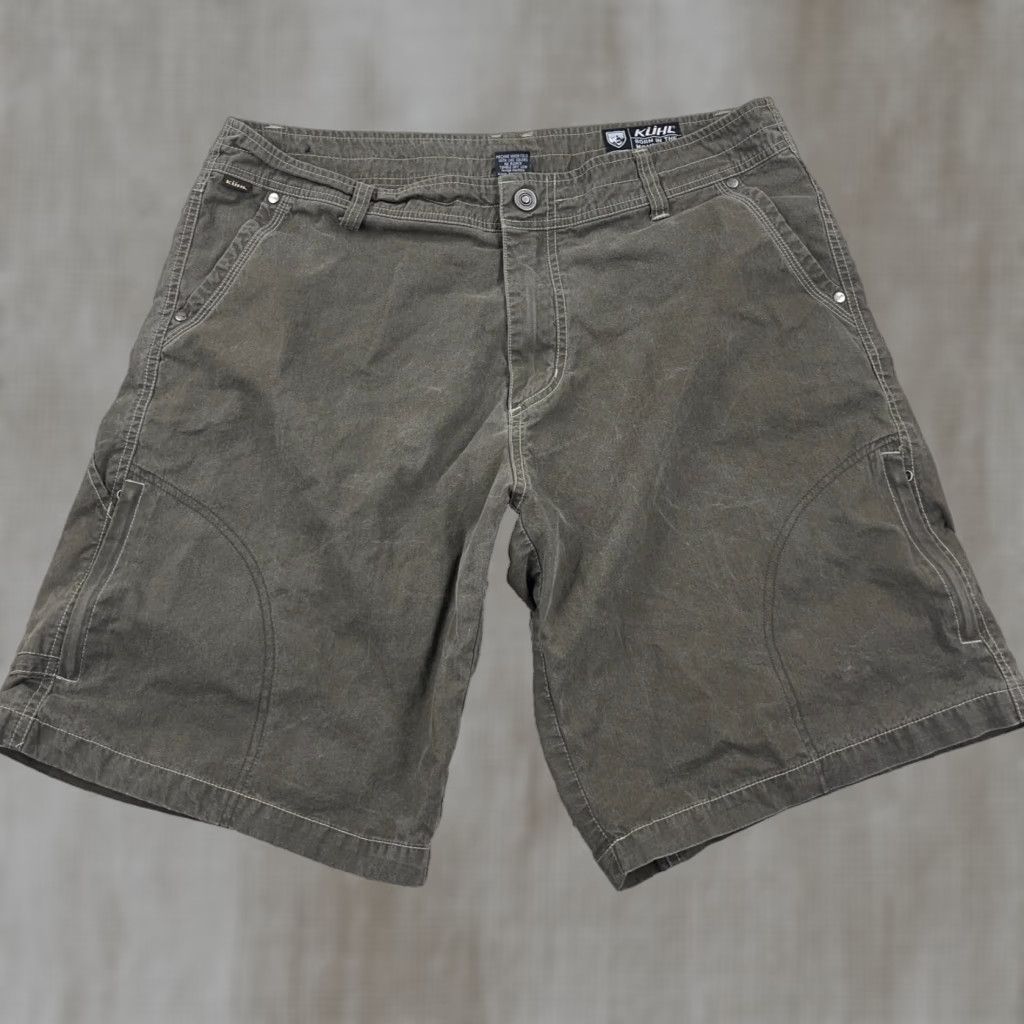 Vintage Kuhl Cargo Shorts Men 38 Green Utility Hiking Cotton Nylon Athletic Size US 38 / EU 54 - 1 Thumbnail