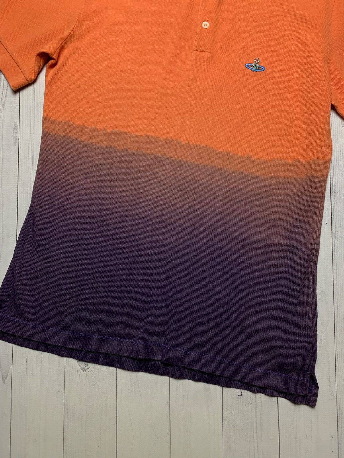 Vivienne Westwood Vintage Vivienne Westwood polo orange / Purple rare size XL Size US XL / EU 56 / 4 - 3 Thumbnail