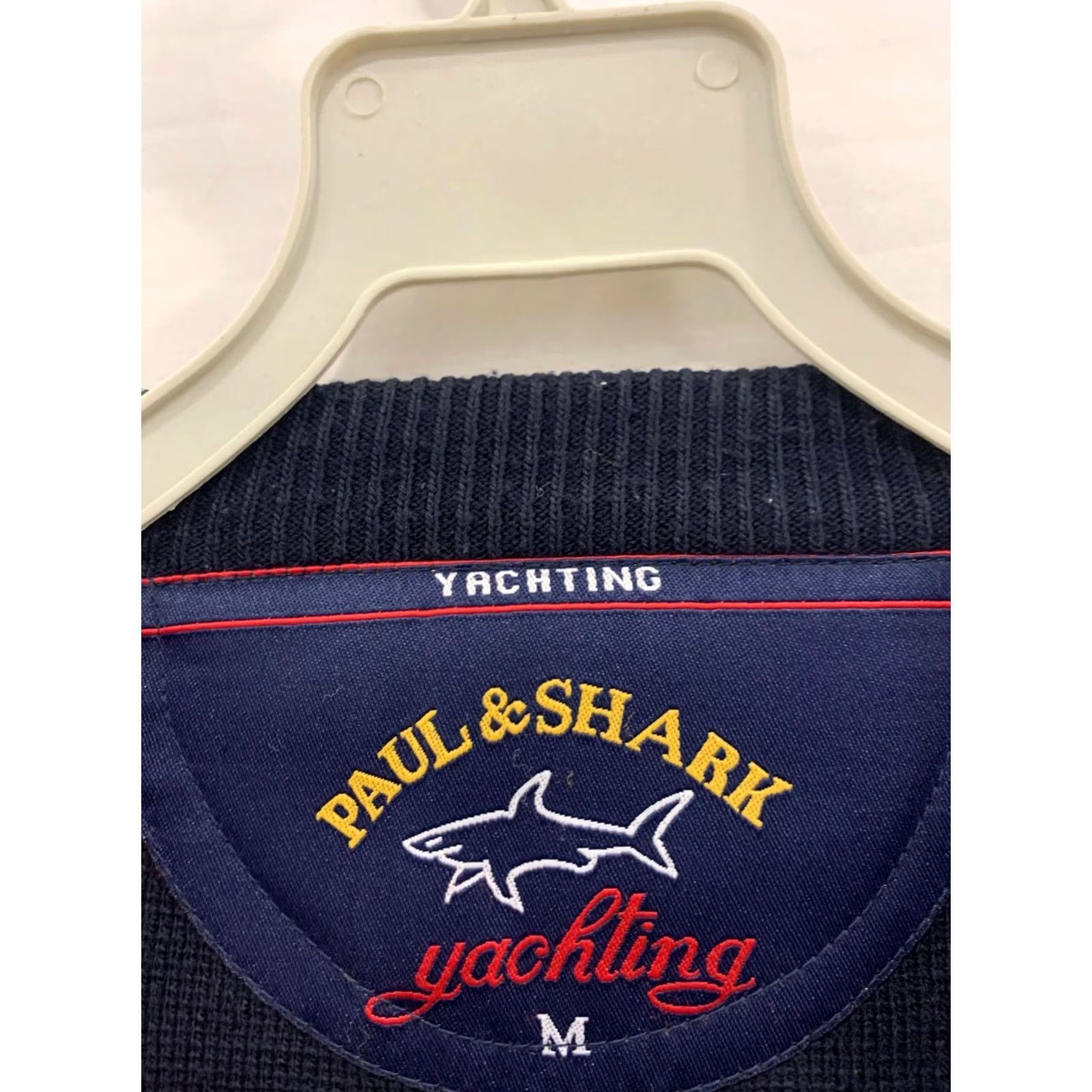 Paul & Shark VINTAGE Paul & Shark Yachting V-Neck Sweater Navy Blue 100% Virgin Wool XL Mens Size US XL / EU 56 / 4 - 3 Thumbnail