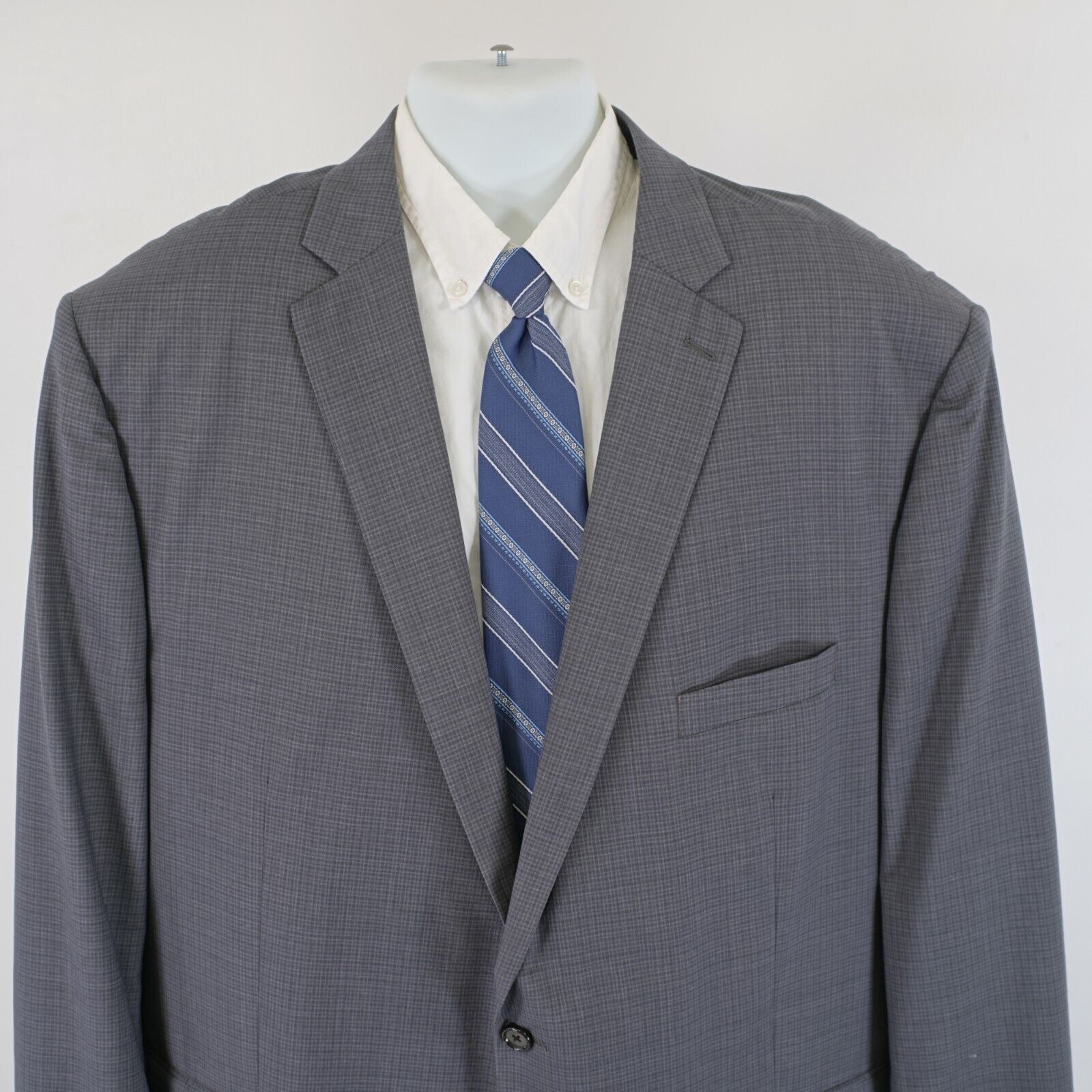 Ralph Lauren Ralph Lauren Gray Plaid 2 A Piece Suit 54L 52/30 Flat Front Size 54L - 4 Thumbnail