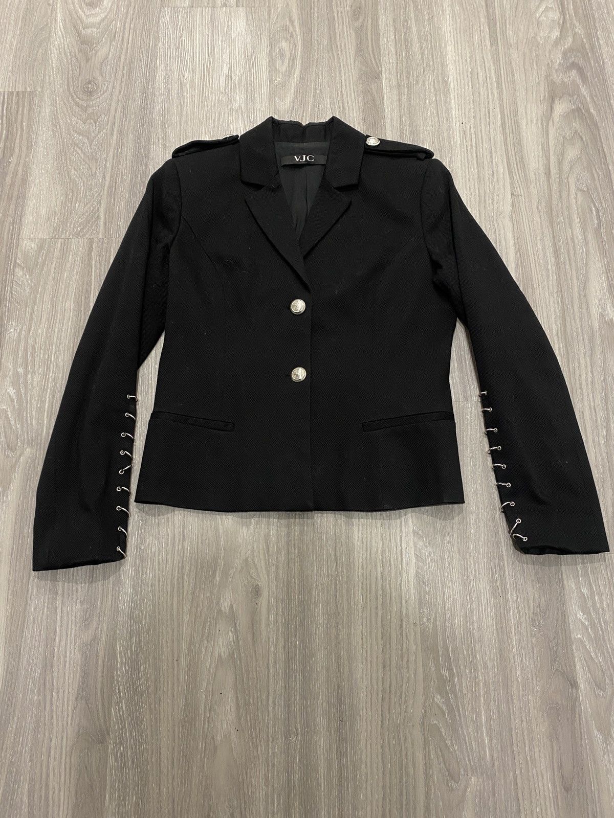 Balenciaga rare VERSACE black piercing punk blazer jacket Size M / US 6-8 / IT 42-44 - 1 Thumbnail