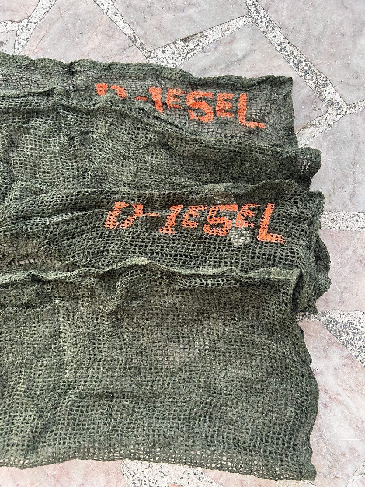 Diesel Diesel scarf spellout green Size ONE SIZE - 2 Thumbnail
