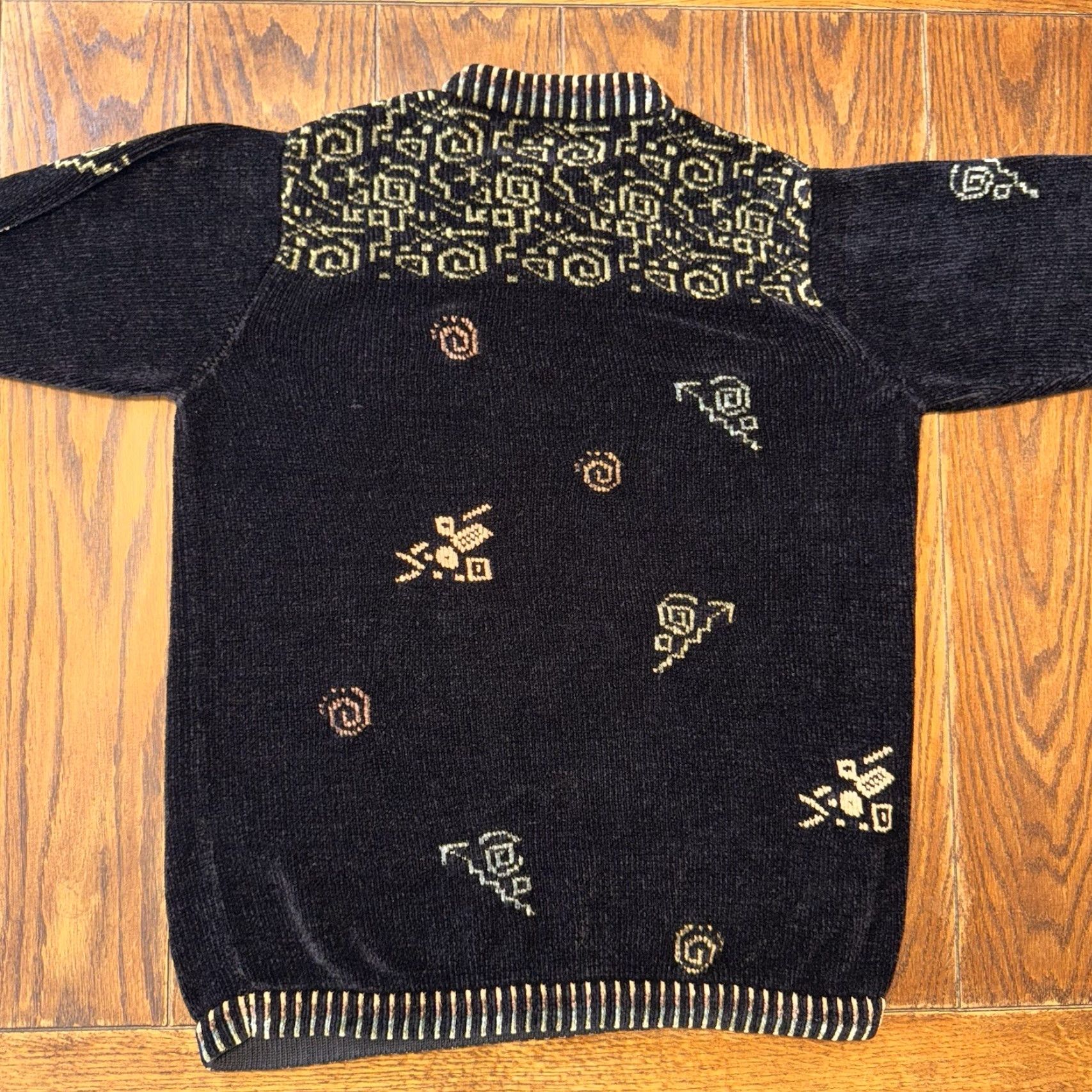 Vintage Periwinkle San Francisco Chenille Sweater Women’s Size Large Black USA Made Size L / US 10 / IT 46 - 7 Thumbnail
