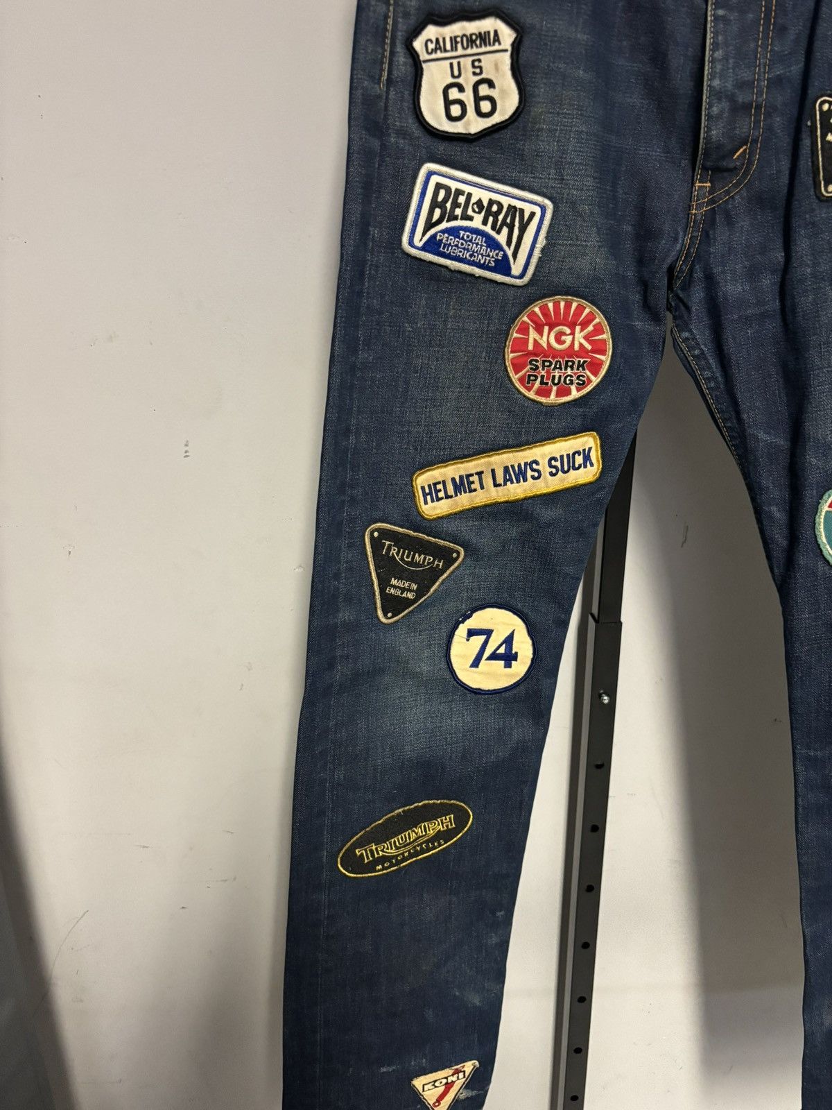 Junya Watanabe Junya Watanabe Man 2002 Triumph Patch Denim Size US 34 / EU 50 - 4 Thumbnail