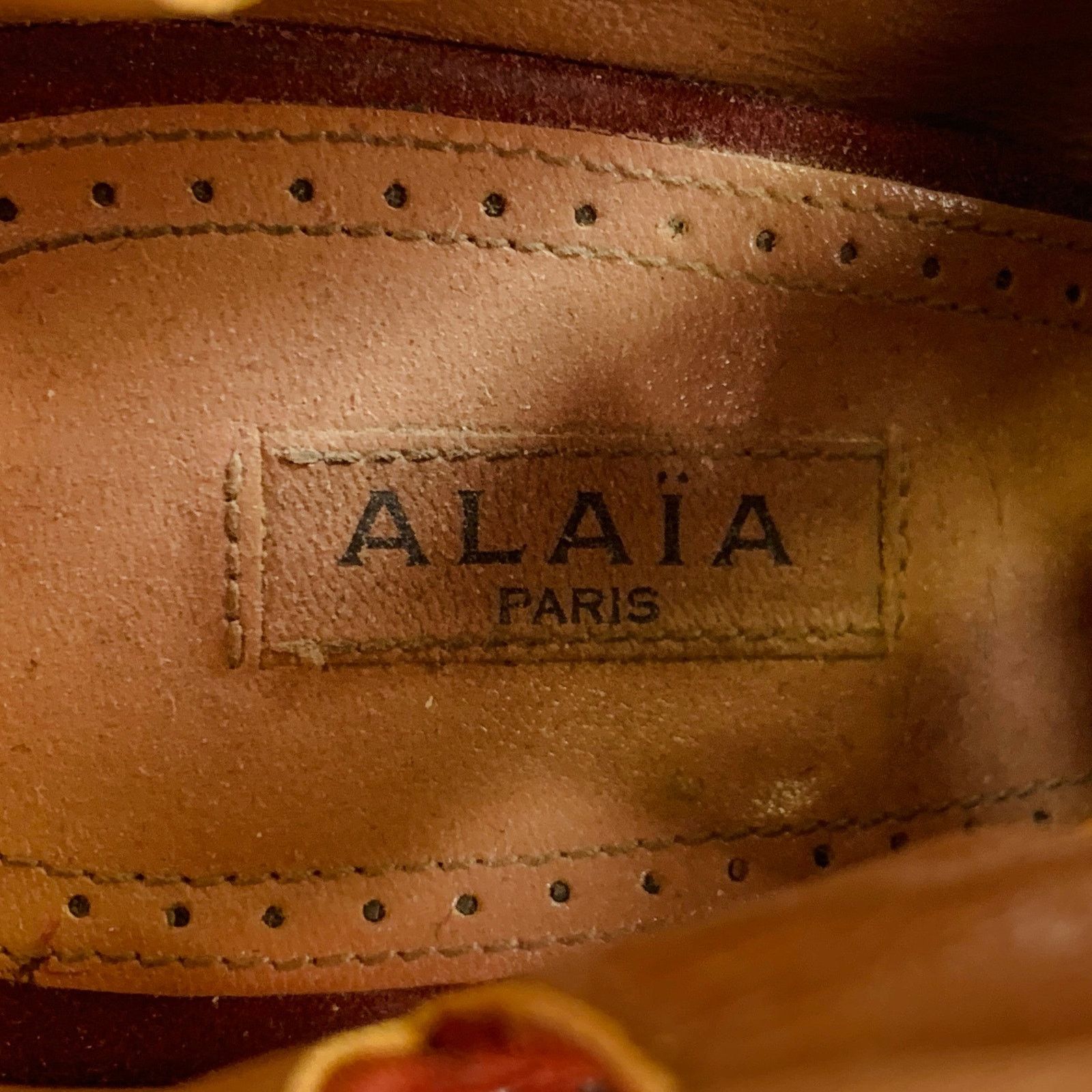 Alaia ALAIA Size 9.5 Burgundy Suede Studded Cutout Lace-Up Sandals Size US 9.5 / IT 39.5 - 7 Thumbnail