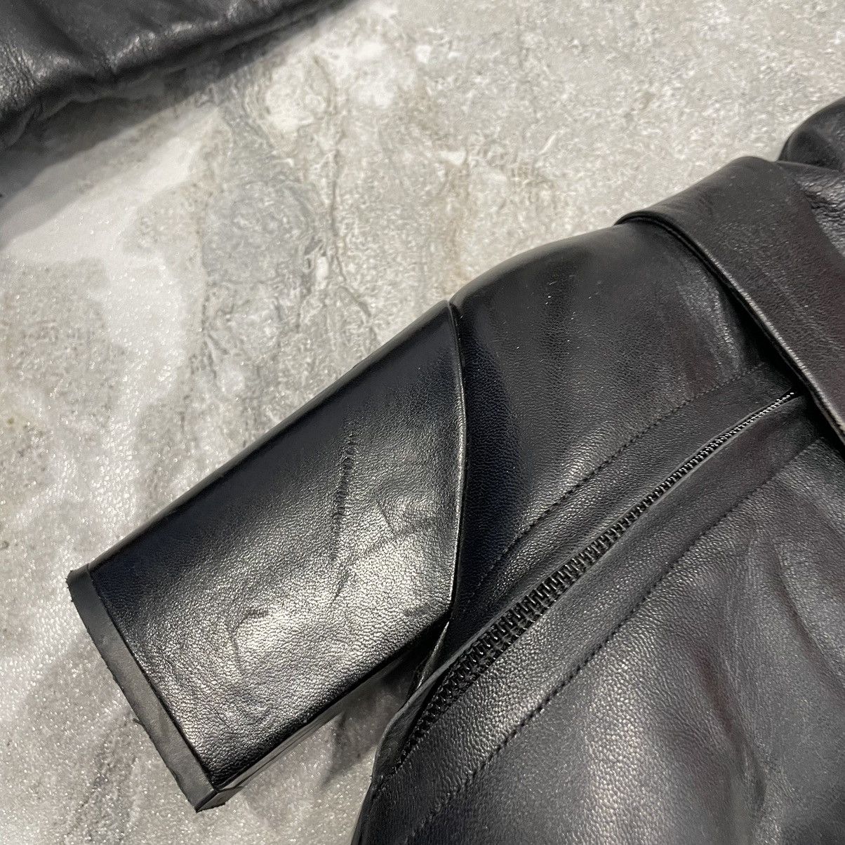 Designer × Vintage 36 GUCCI HA 4426 Runway Platform Stretch Leather Boots shoes Size US 6 / IT 36 - 10 Thumbnail
