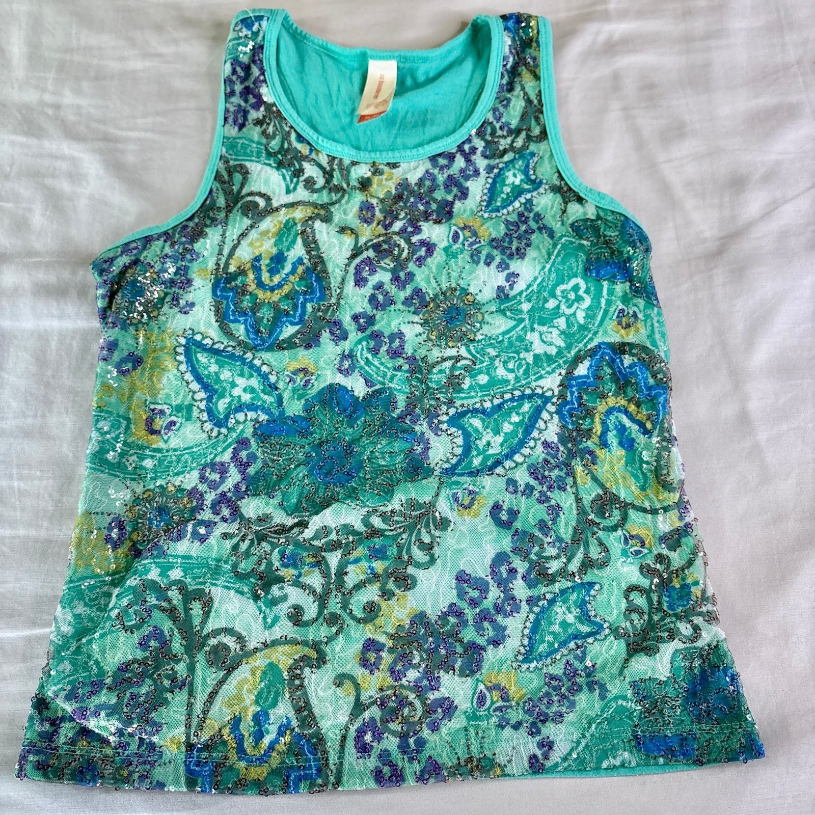 Other Y2K Sequin Tank Top Y2K No Boundaries KIDS XL (14-16) Size XS / US 0-2 / IT 36-38 - 1 Thumbnail