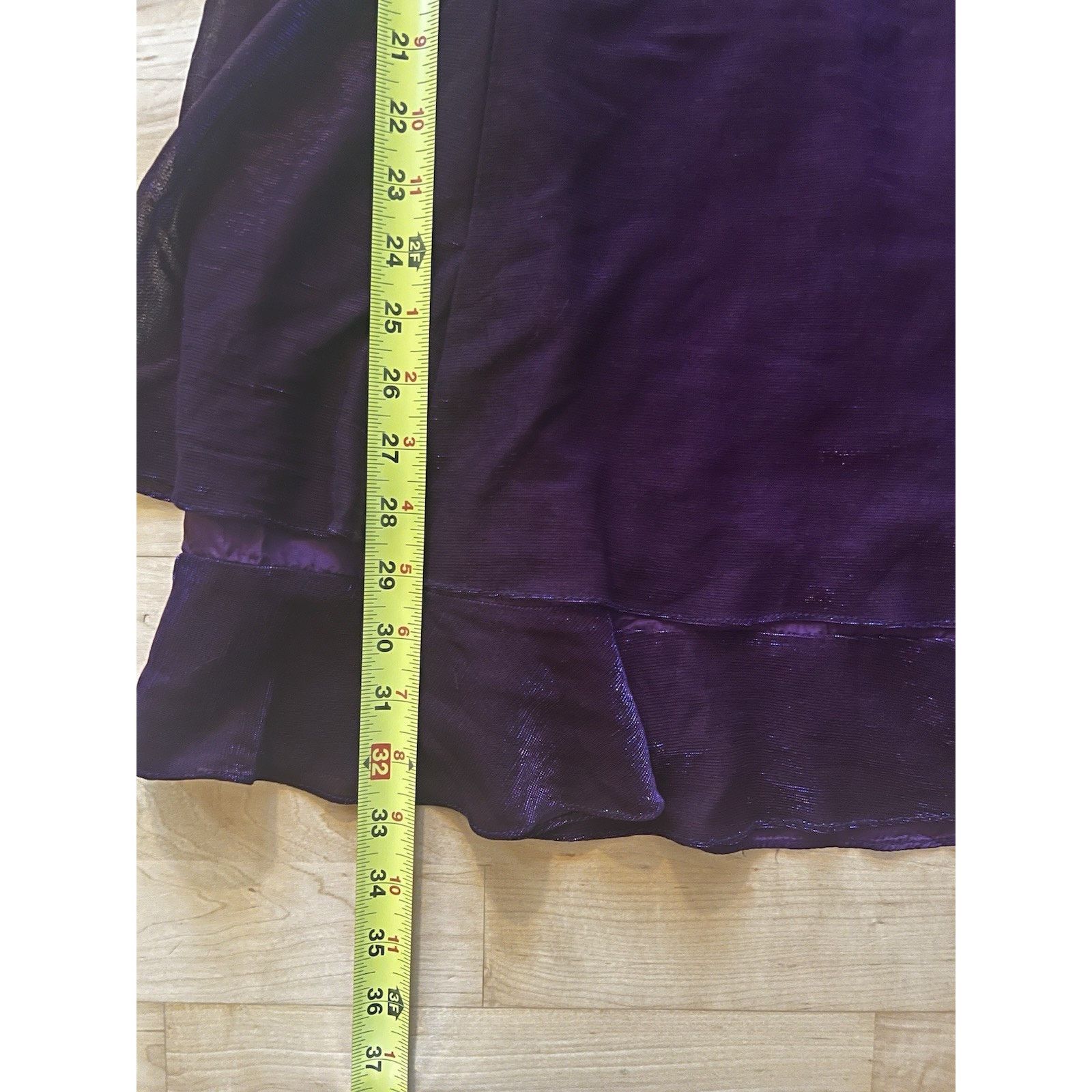 Vintage VTG Steppin Out Purple Iridescent Y2K Mini Dress 13/14 Size M / US 6-8 / IT 42-44 - 4 Thumbnail