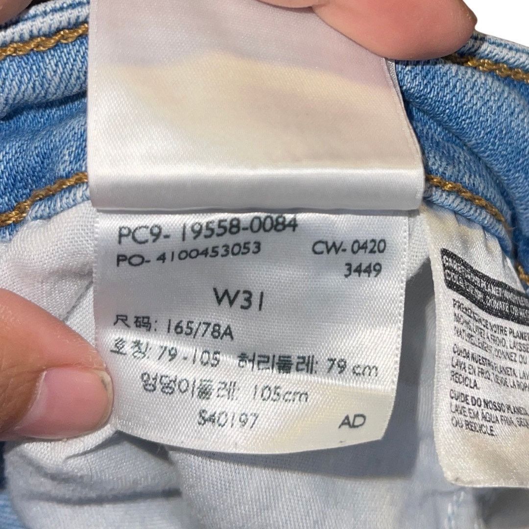 Levi's Levi's 711 Distressed Skinny Jeans 31 Streetwear Medium Wash Size 31" - 5 Thumbnail