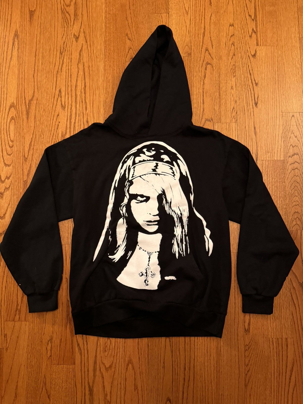 image of Warren Lotas Nun Hoodie in Black, Men's (Size XL)