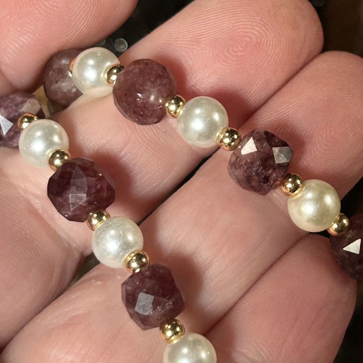 Handmade Handcrafted faceted square cut almandine garnet necklace Size ONE SIZE - 6 Thumbnail