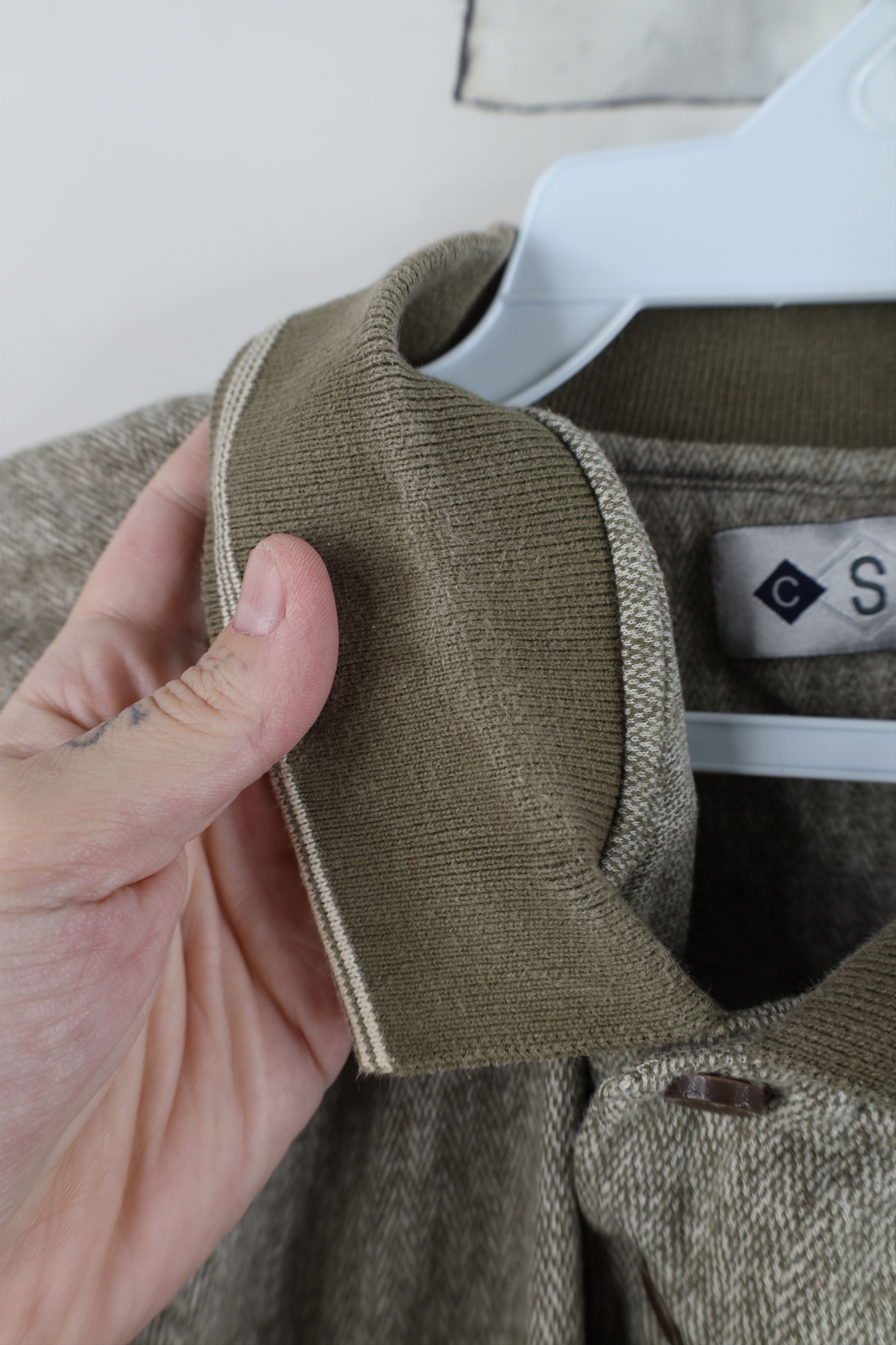 Vintage Vintage 90s Streetwear Geometric Knit Golf Polo Shirt Green Size US XL / EU 56 / 4 - 6 Thumbnail