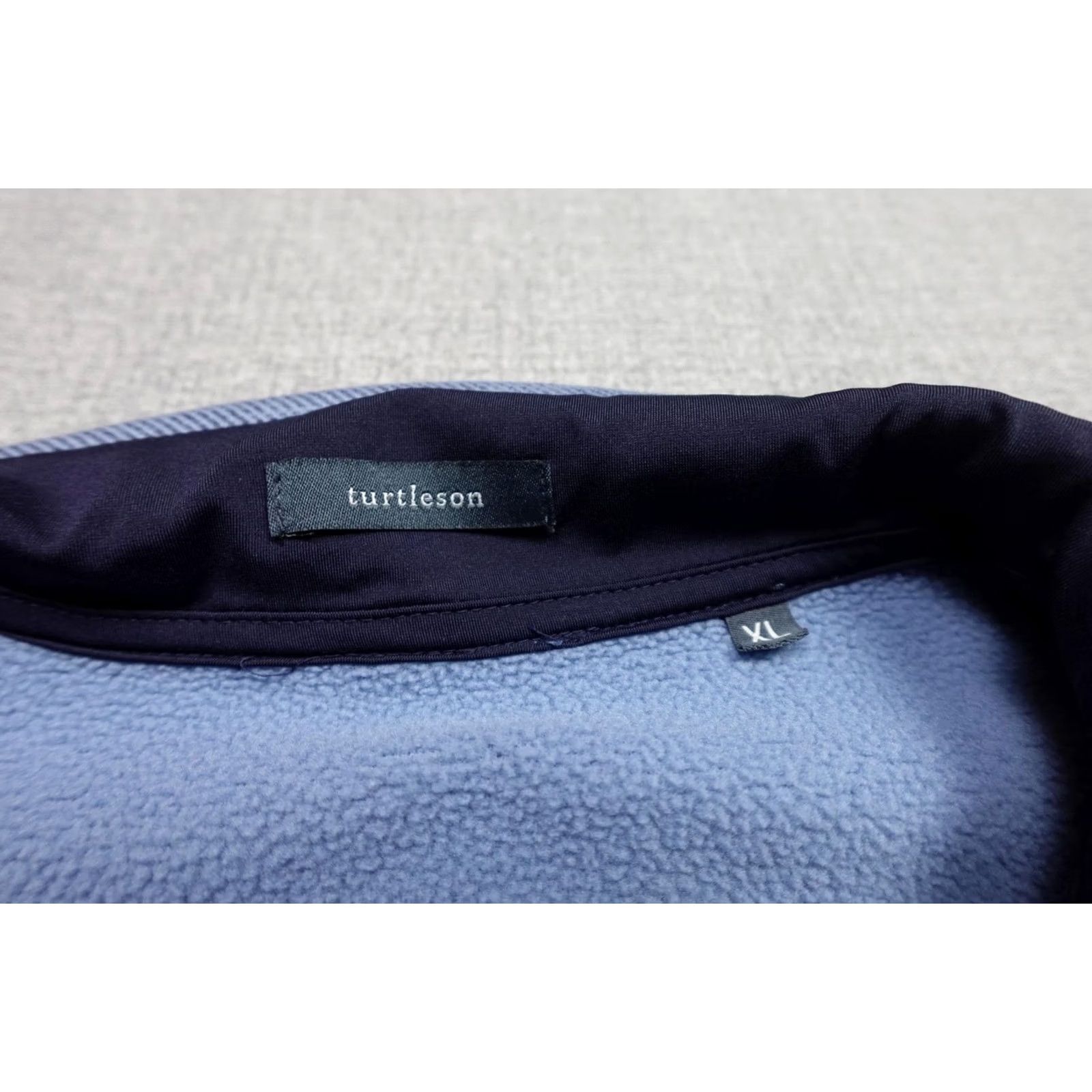 Vintage Turtleson Fleece Vest XL Blue Full Zip Stand Collar Pockets Lightweight Mens Vest Size US XL / EU 56 / 4 - 2 Thumbnail