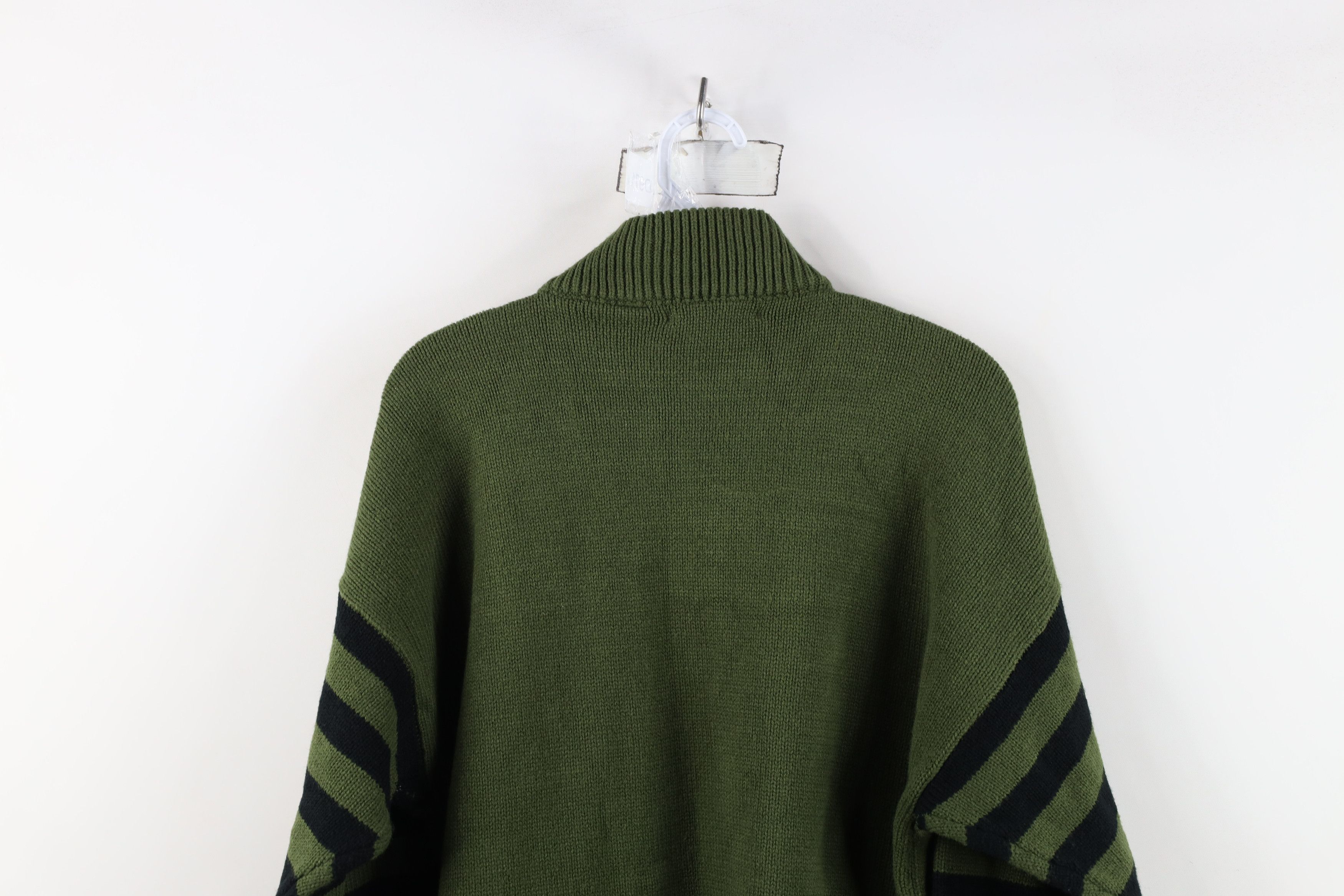 Vintage Vintage 90s Streetwear Zip Mock Neck Knit Pullover Sweater Size 3XL / US 20-22 - 12 Thumbnail