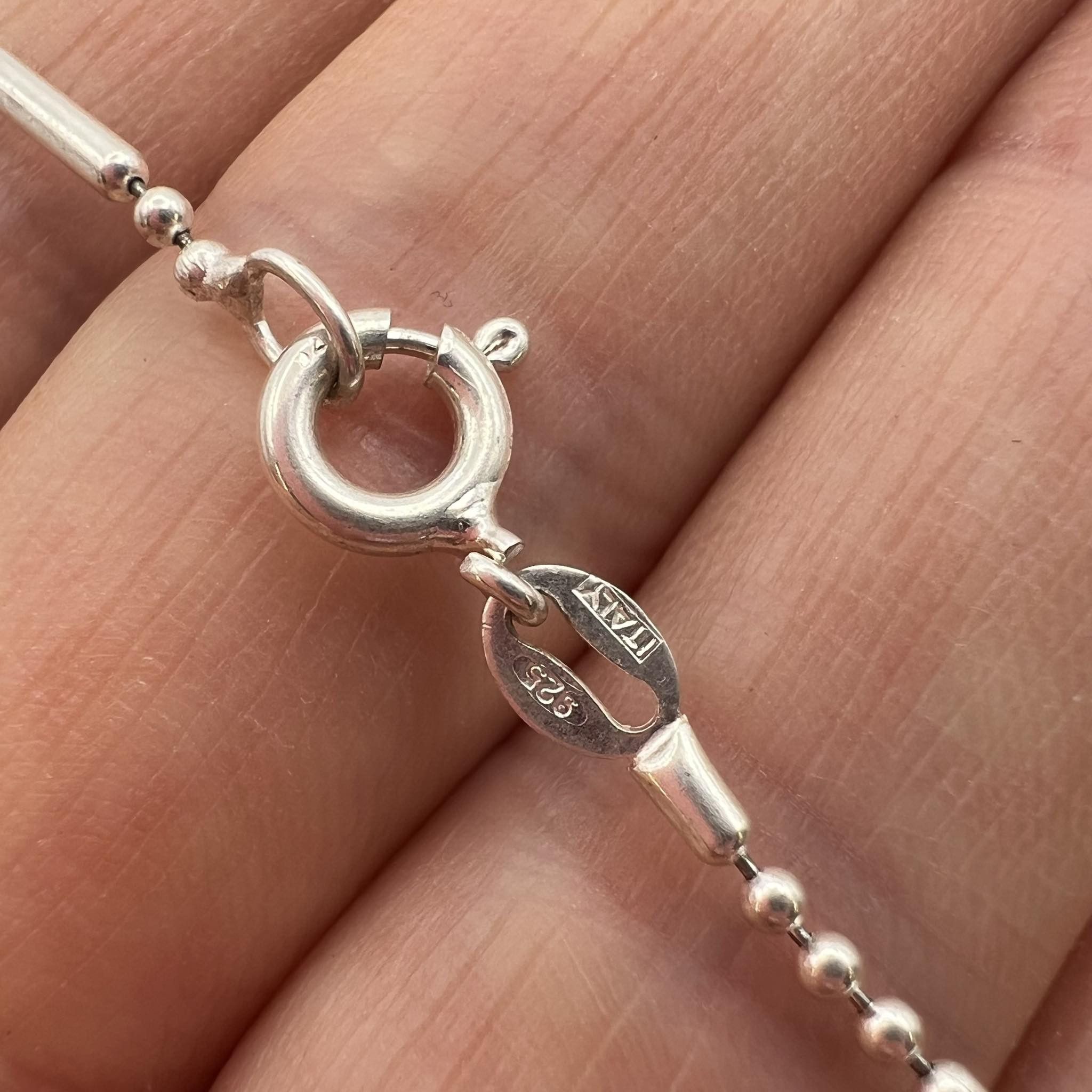 Jewelry Fine Vintage Sterling Silver 925 Chain Necklace Italy 5 gr Size ONE SIZE - 7 Thumbnail