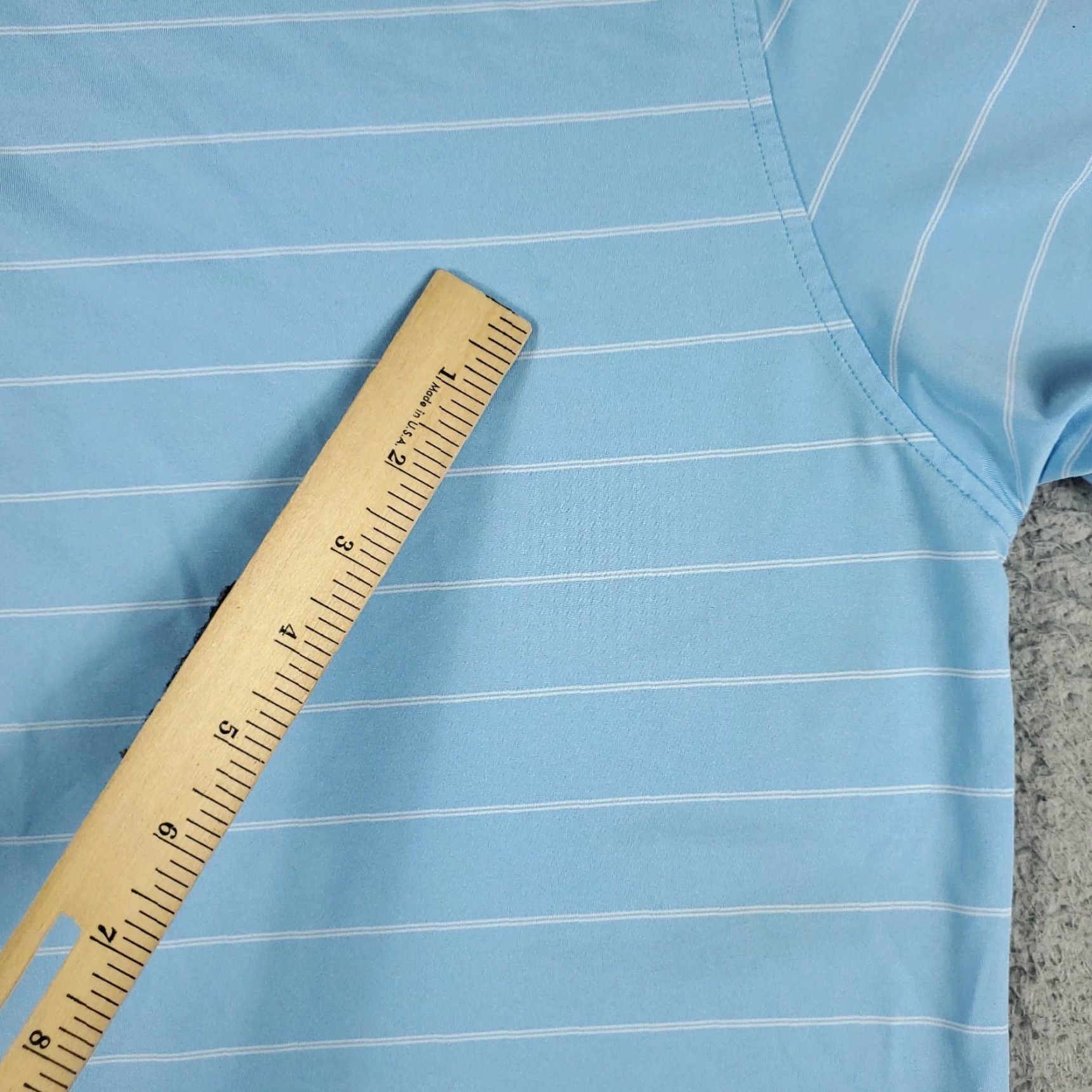 Footjoy FJ Polo Shirt Mens XL Blue Striped Short Sleeve Polo Shirt Casual Golf Size US XL / EU 56 / 4 - 3 Thumbnail
