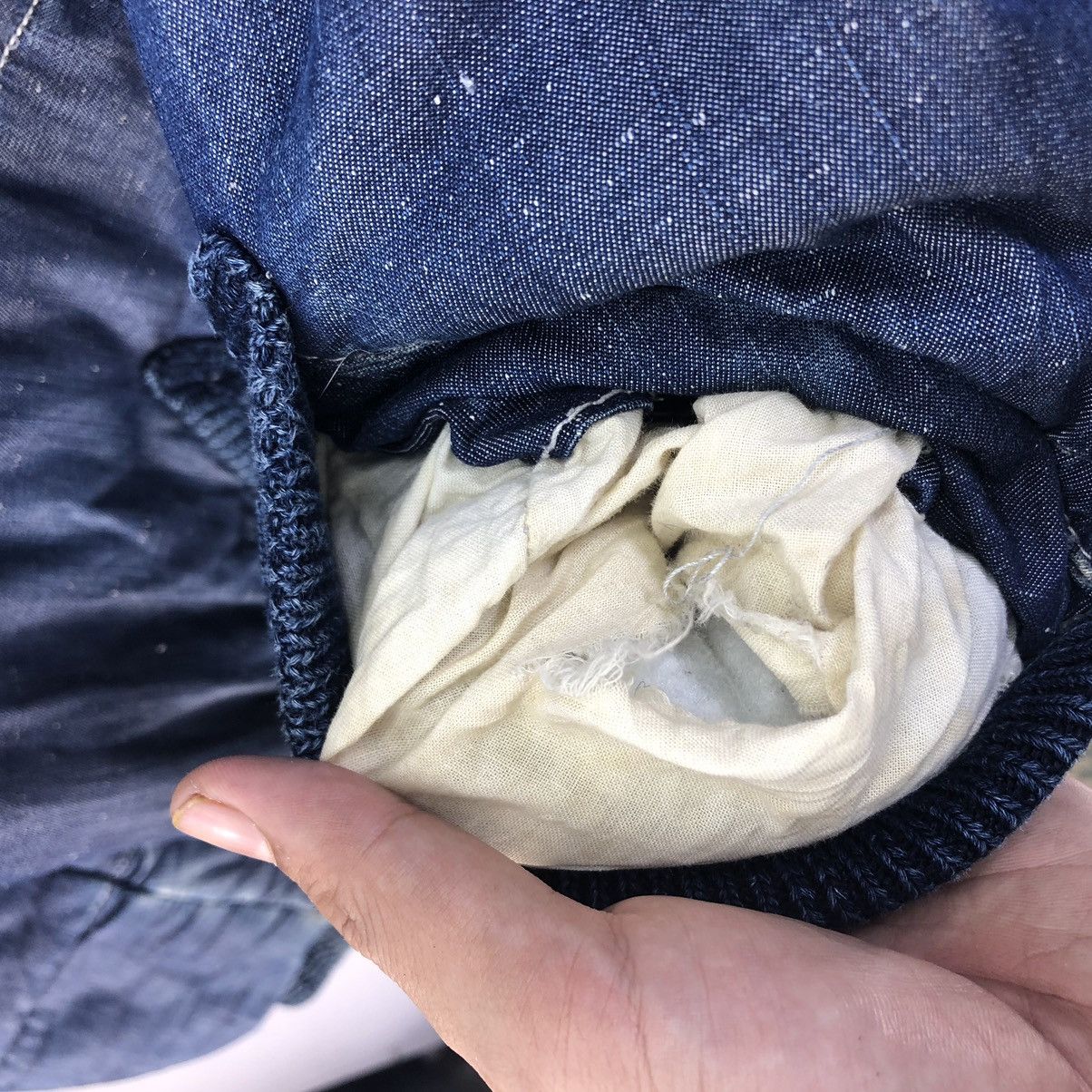 Issey Miyake Vintage Mercibeaucoup Pillow Neck Indigo Dye Bomber Jacket Size US S / EU 44-46 / 1 - 10 Thumbnail