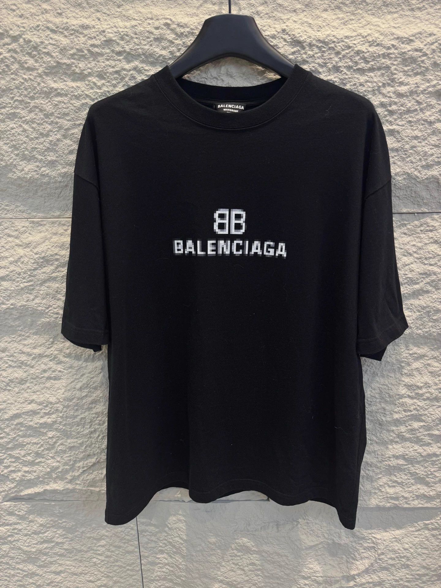 Balenciaga Balenciaga Mosaic Logo Black Short-Sleeve Tee Size US L / EU 52-54 / 3 - 1 Thumbnail