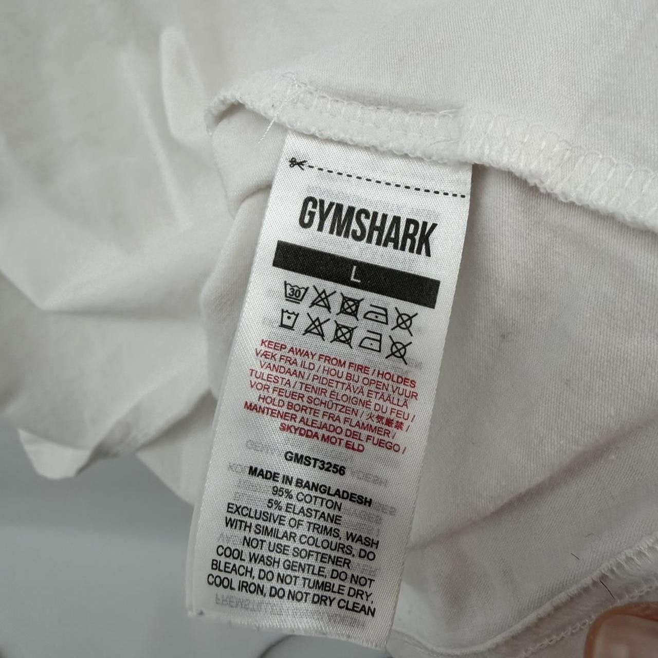 Gymshark Gymshark Men’s Cotton White Tee Large Size US L / EU 52-54 / 3 - 5 Thumbnail