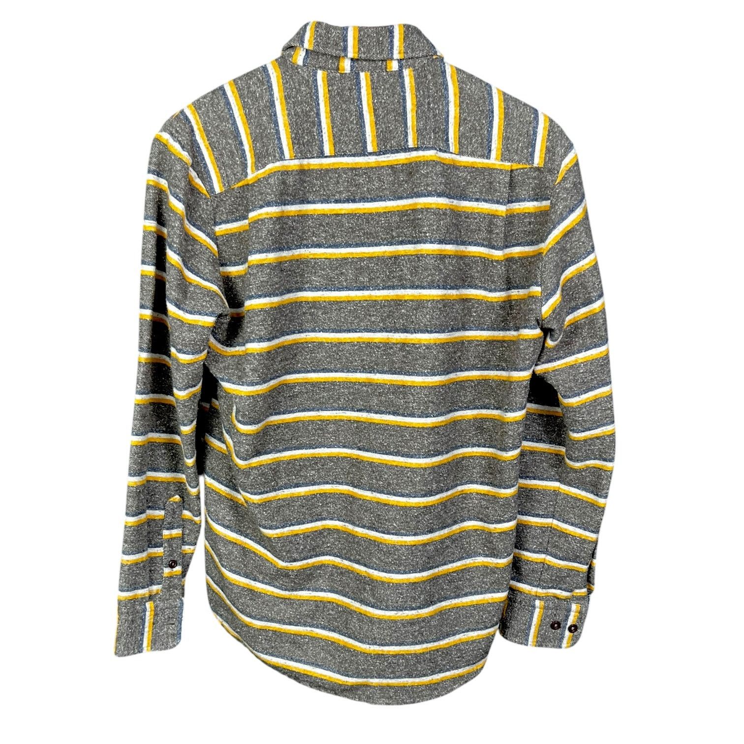 American Apparel Men's American Apparel Gray/Yellow Striped Polo - Size S Size US S / EU 44-46 / 1 - 6 Thumbnail