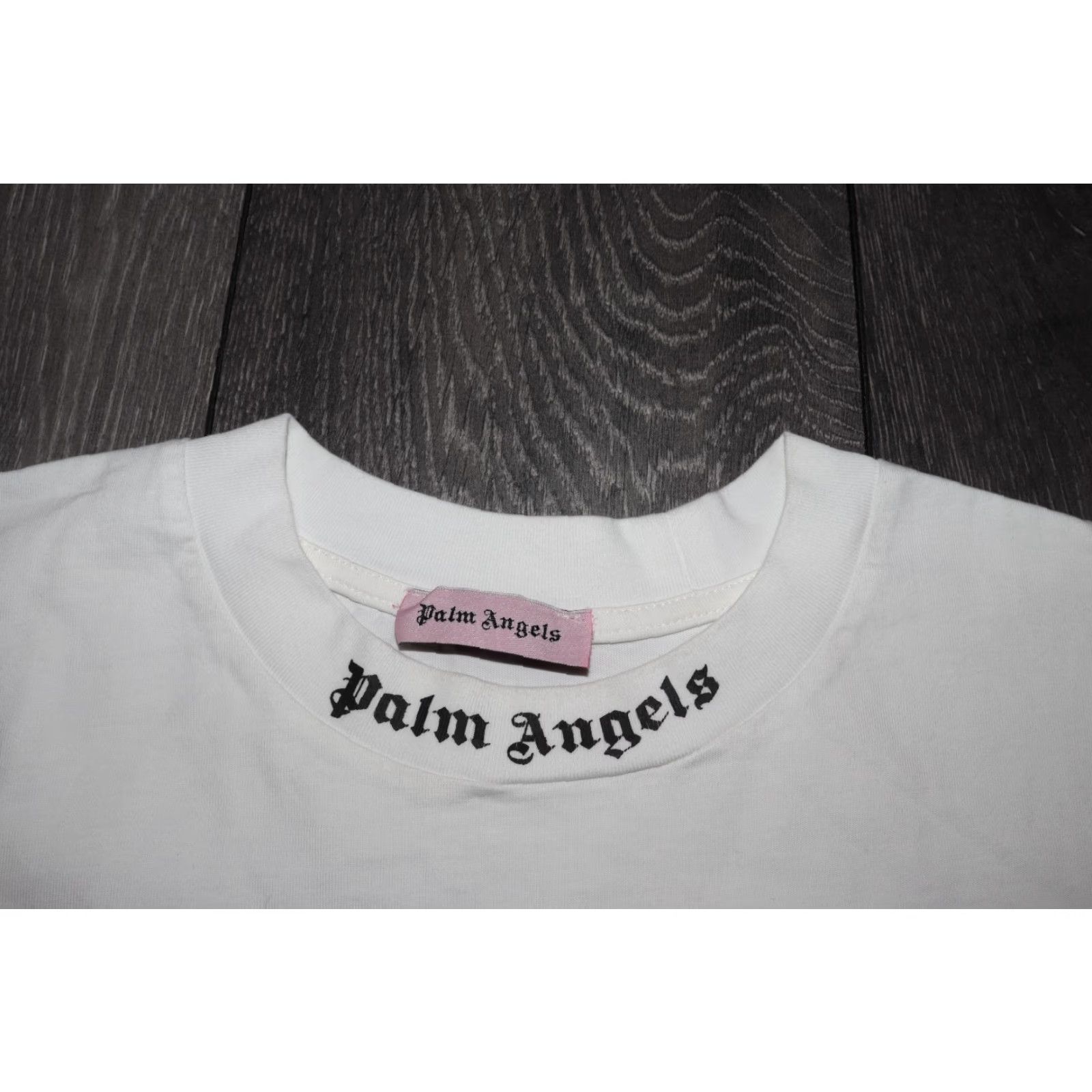 Palm Angels PALM ANGELS White Big Back Logo Print Short Sleeve Cotton Mens M Size US 31 - 3 Thumbnail