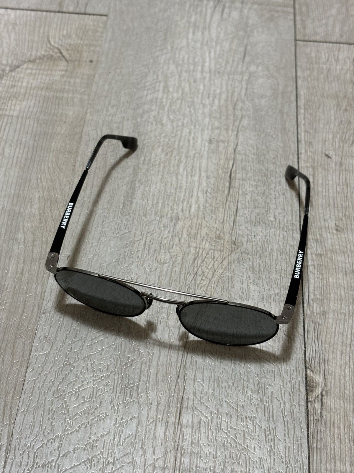 Burberry × Burberry Prorsum Unisex B-3109 Italy Big Logo Frame Metal-Matte Round Shape Sunglasses Size ONE SIZE - 2 Thumbnail