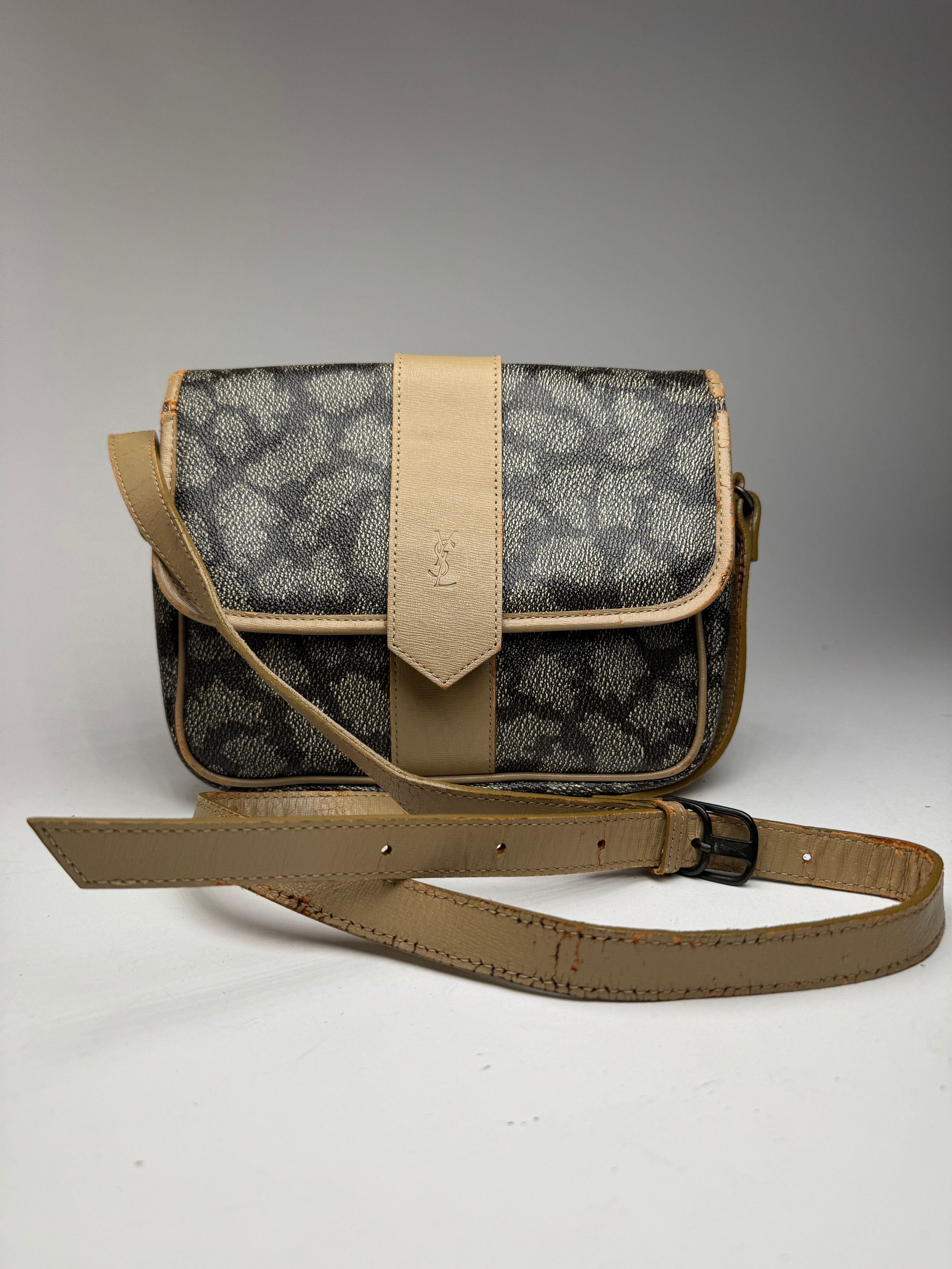 Other Vintage Yves Saint Laurent Leather bag grey brown Size ONE SIZE - 1 Thumbnail