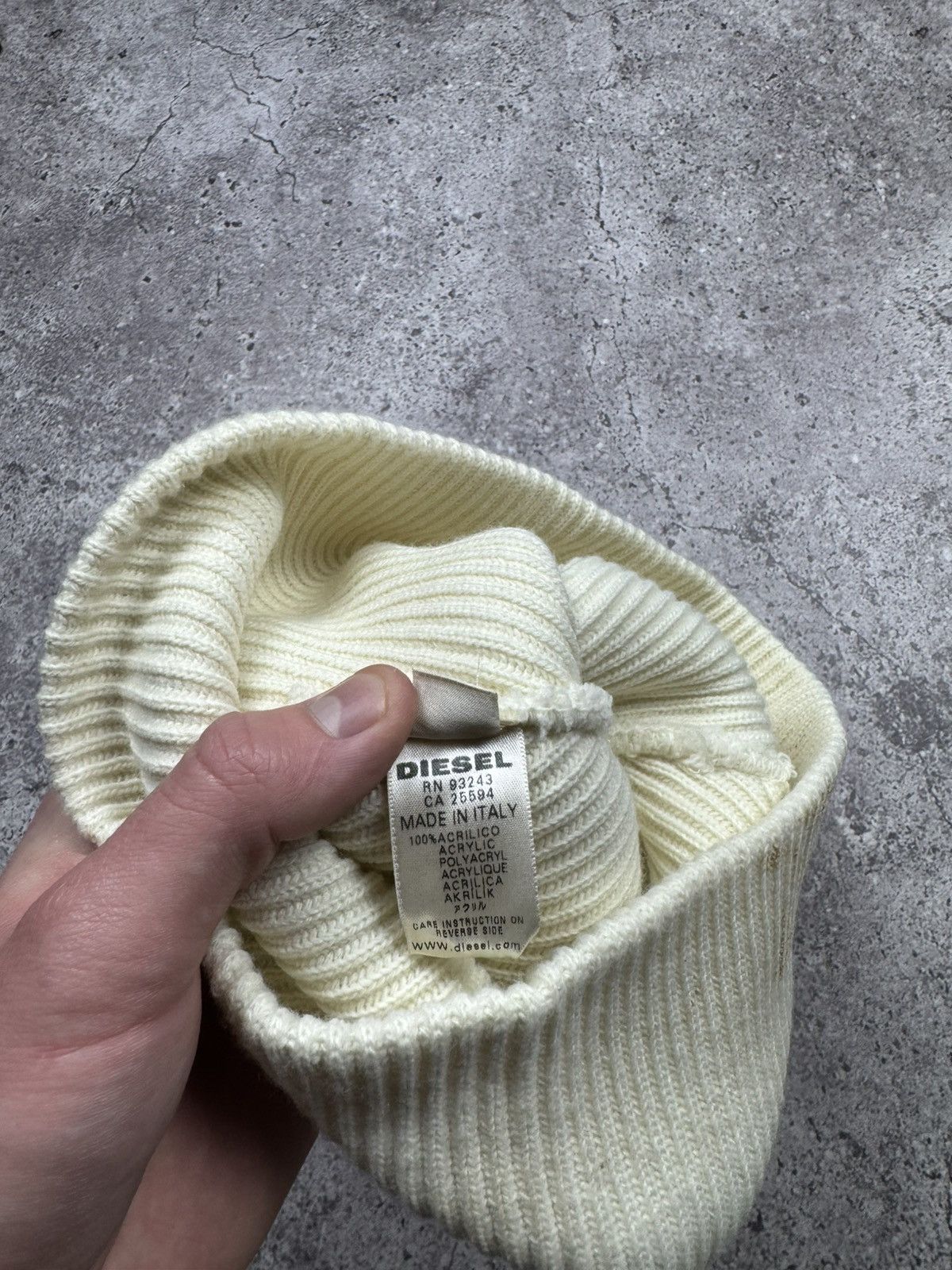 Diesel 🔥VINTAGE DIESEL Y2K BIG LOGO 90’S KNIT BEANIE HAT JAPANESSE🔥 Size ONE SIZE - 6 Thumbnail