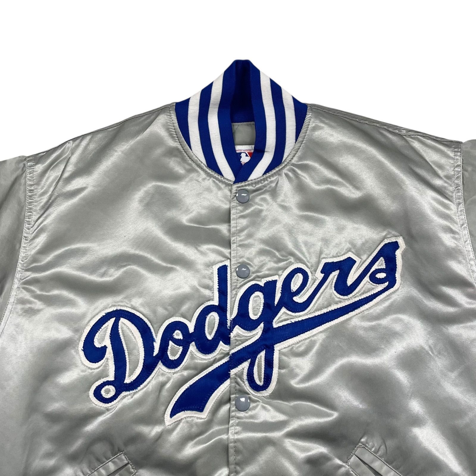 MLB VTG 90s LOS ANGELES DODGERS FELCO SATIN BOMBER JACKET SILVER Size US L / EU 52-54 / 3 - 2 Thumbnail