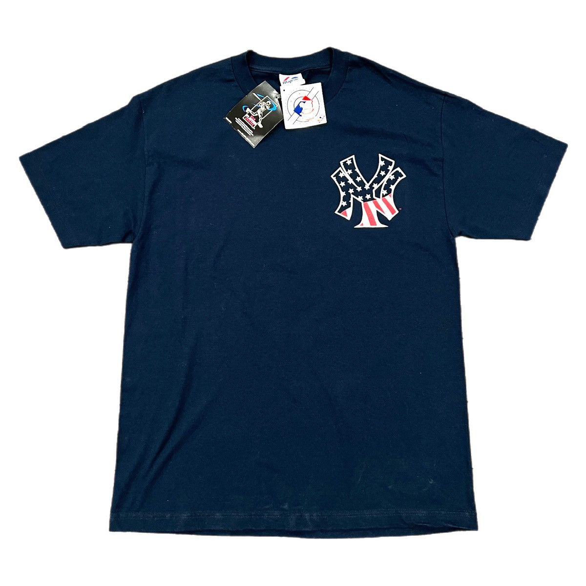MLB × Vintage Vintage Y2K Majestic Athletics Yankees Derek Jeter T-Shirt Size US L / EU 52-54 / 3 - 2 Thumbnail