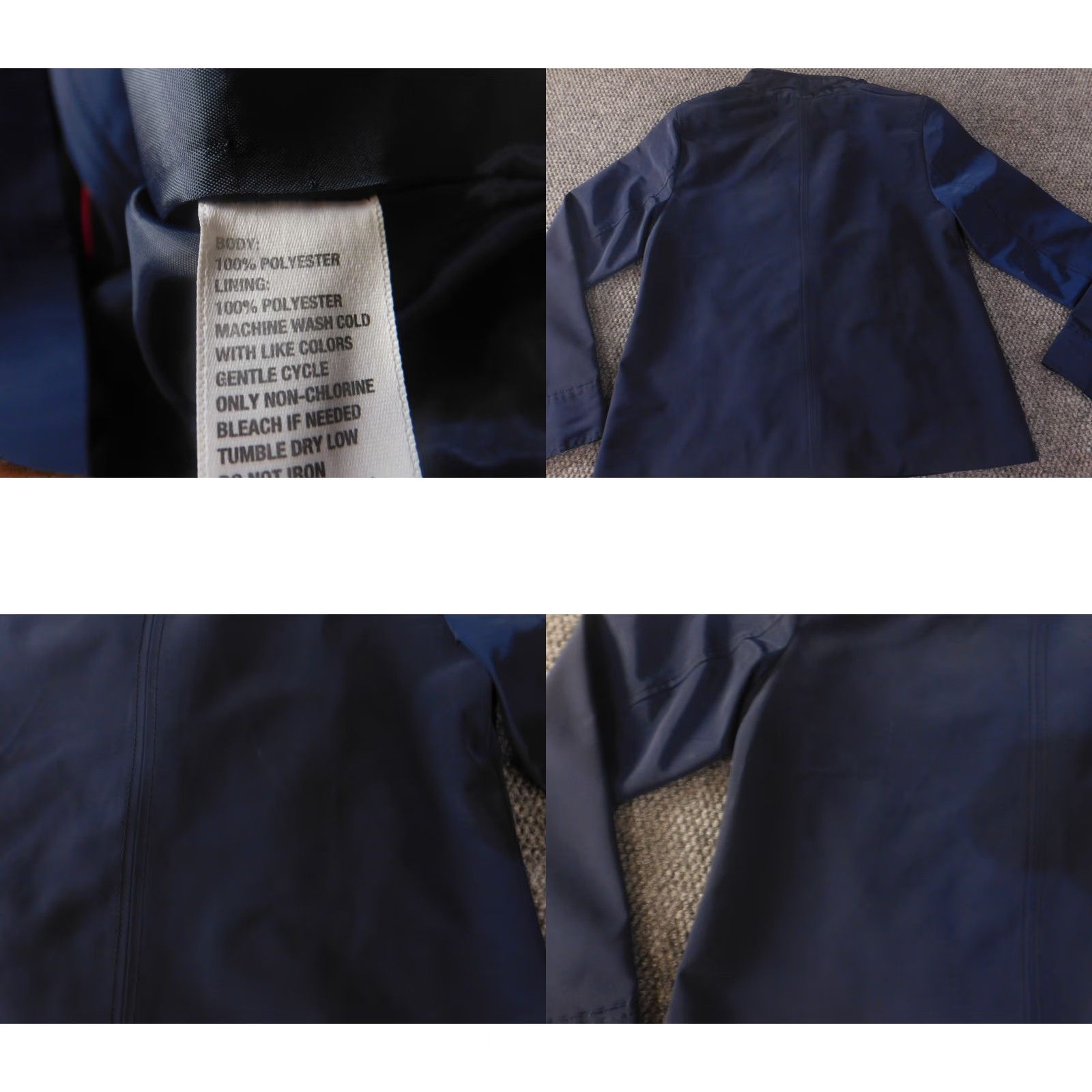 Vintage Crown & Ivy Womens Jacket XS Blue Zip Snap Soft-shell Regular Length Knit Polyester Lining Zipper Casual (Vintage: No) Size XS / US 0-2 / IT 36-38 - 8 Thumbnail
