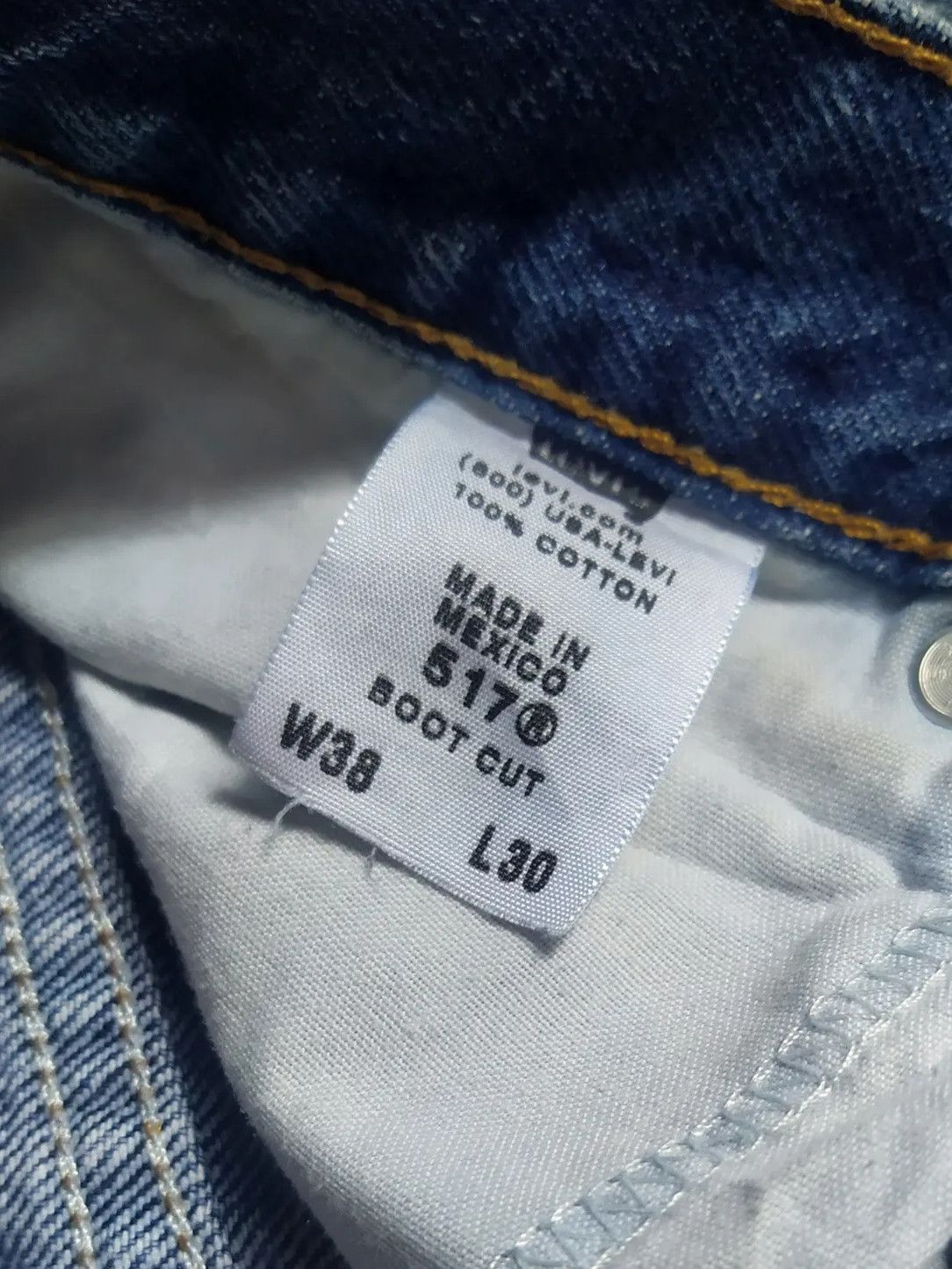 Levi's Vintage Levi’s 517 Bootcut Jeans Distressed Workwear Indigo Size US 36 / EU 52 - 4 Thumbnail