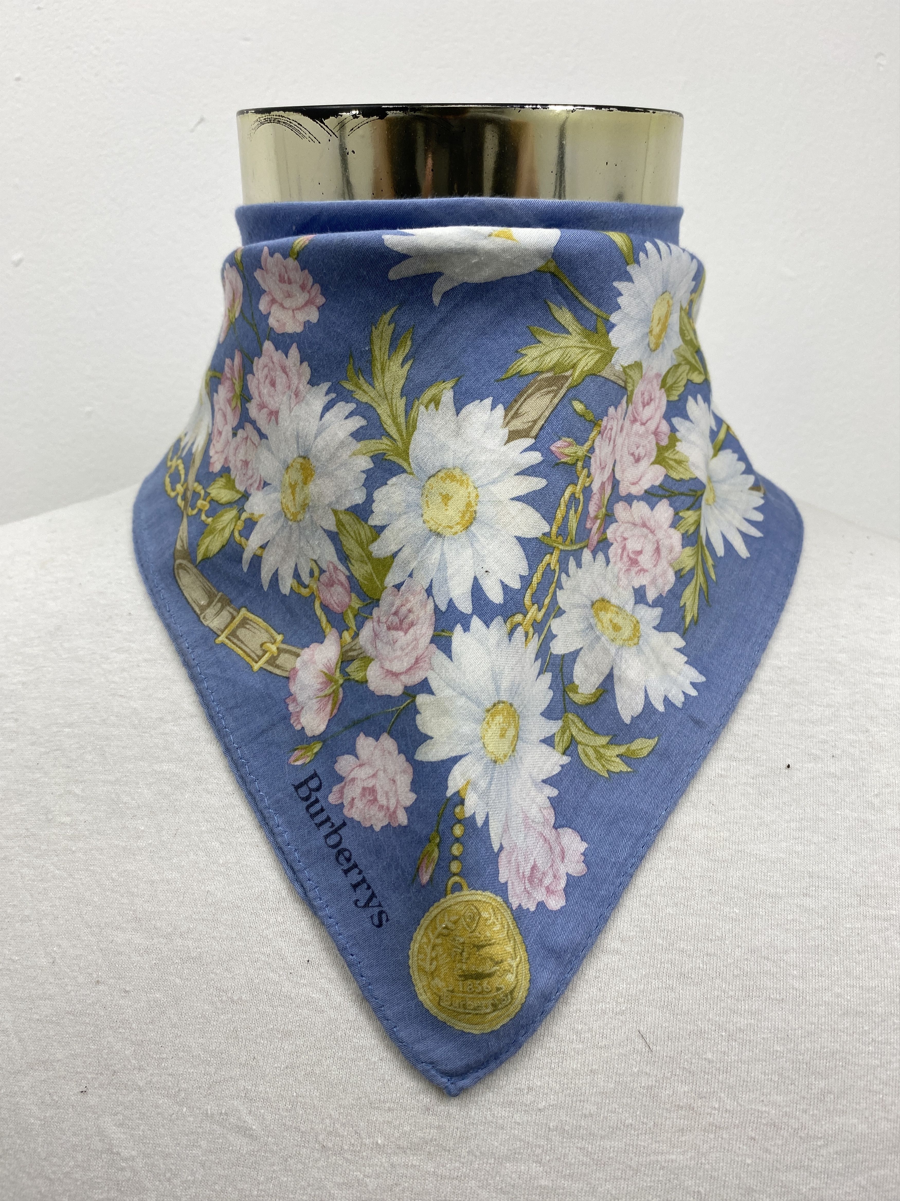 Burberry Burberry Floral Handkerchief / Bandana / Neckerchief HKC0456 Size ONE SIZE - 4 Thumbnail