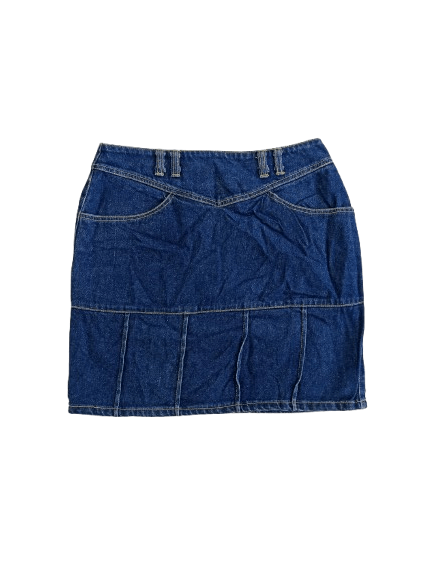 Japanese Brand Vintage Take Pleasure Denim Mini Skirts Japanese Brand Size 30" / US 8 / IT 44 - 2 Thumbnail