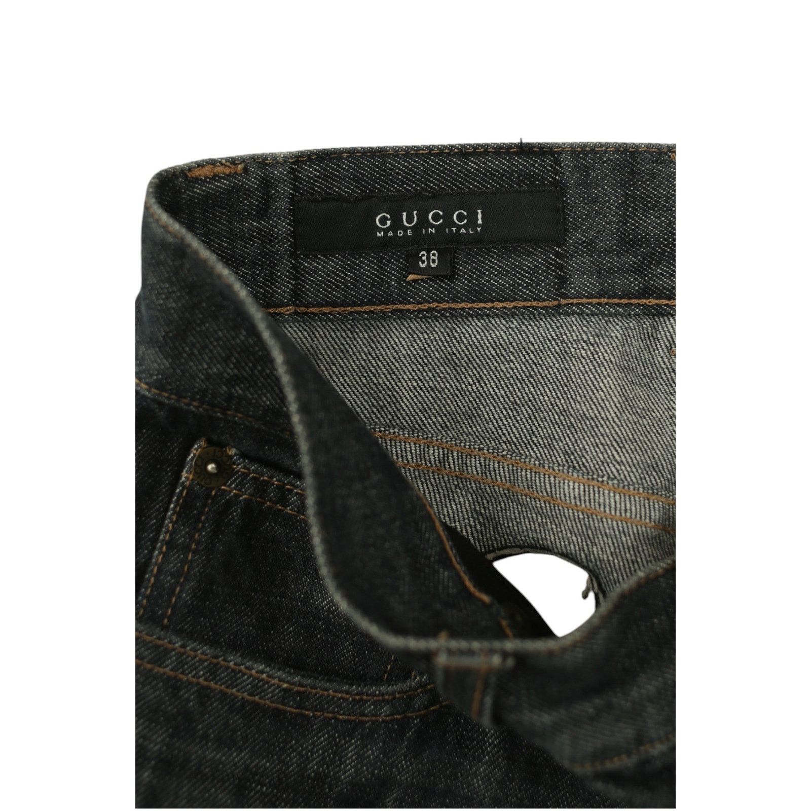 Gucci by Tom Ford S/S 2002 Heart Cut Out Denim Jeans Size 26" / US 2 / IT 38 - 3 Thumbnail