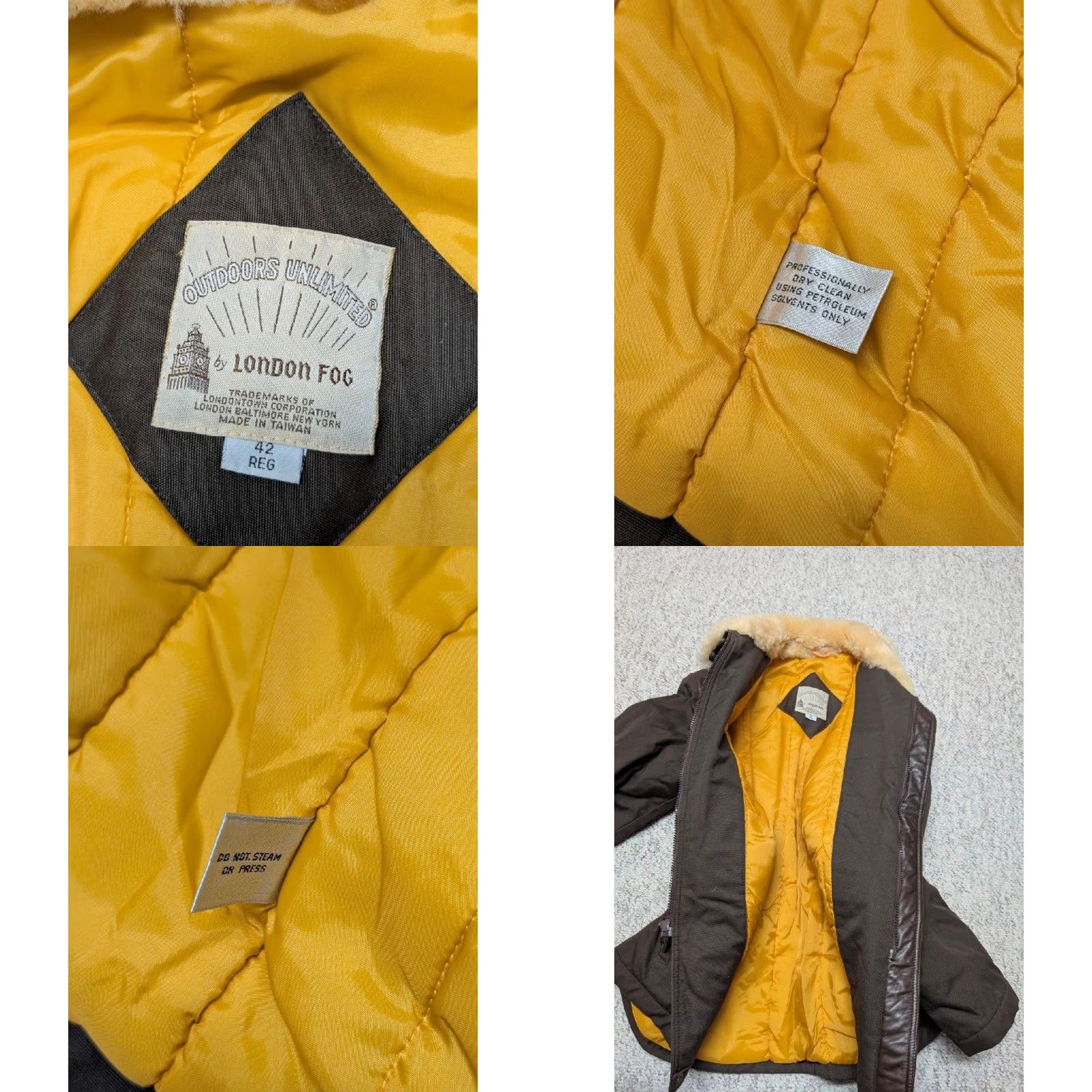 London Fog 1980s vintage SHEARLING brown PARKA MOUTON arctic London Fog Parka Coat Men M Leather Collar Wool Closure Button 42 in Chest 24" pit to pit Brown Size US M / EU 48-50 / 2 - 8 Thumbnail