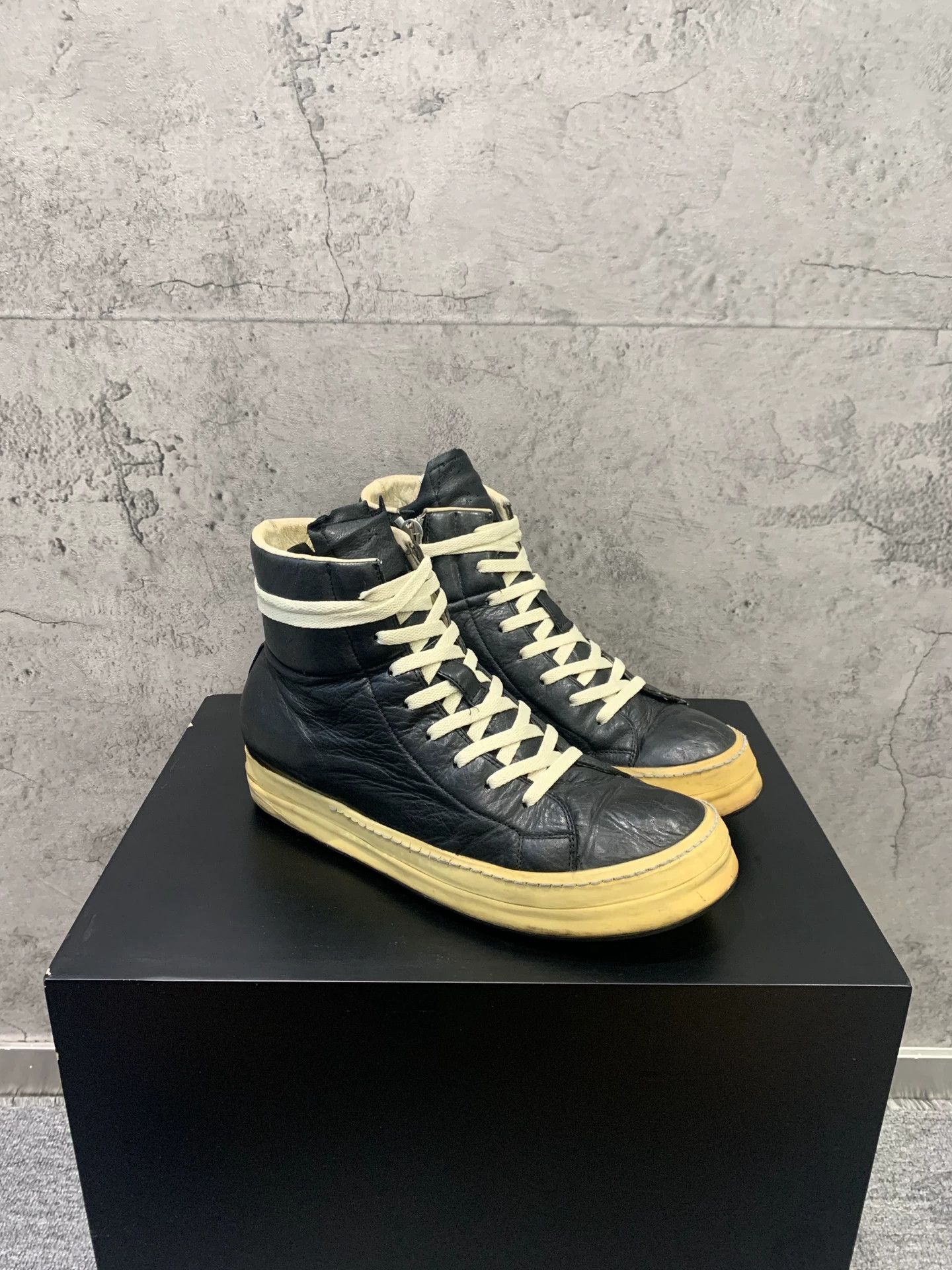 rick owens 07ss minimal dunk high-top sneakers