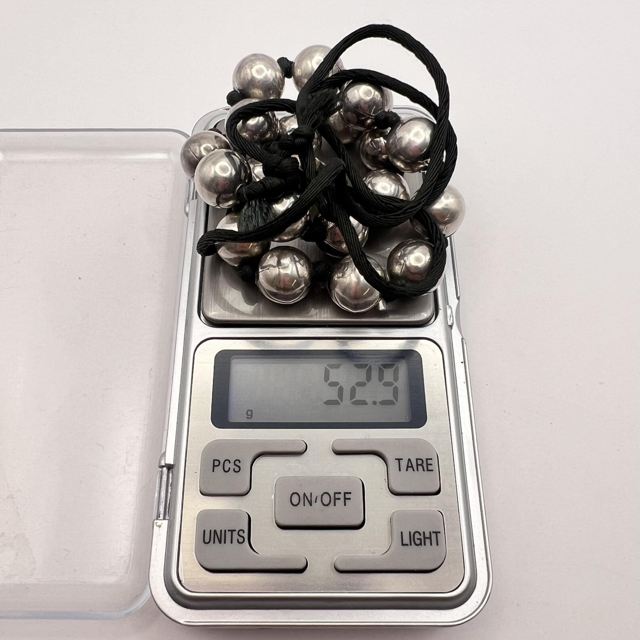 Vintage Vintage Sterling Silver 925 Beads Jewelry Necklace Size ONE SIZE - 4 Thumbnail
