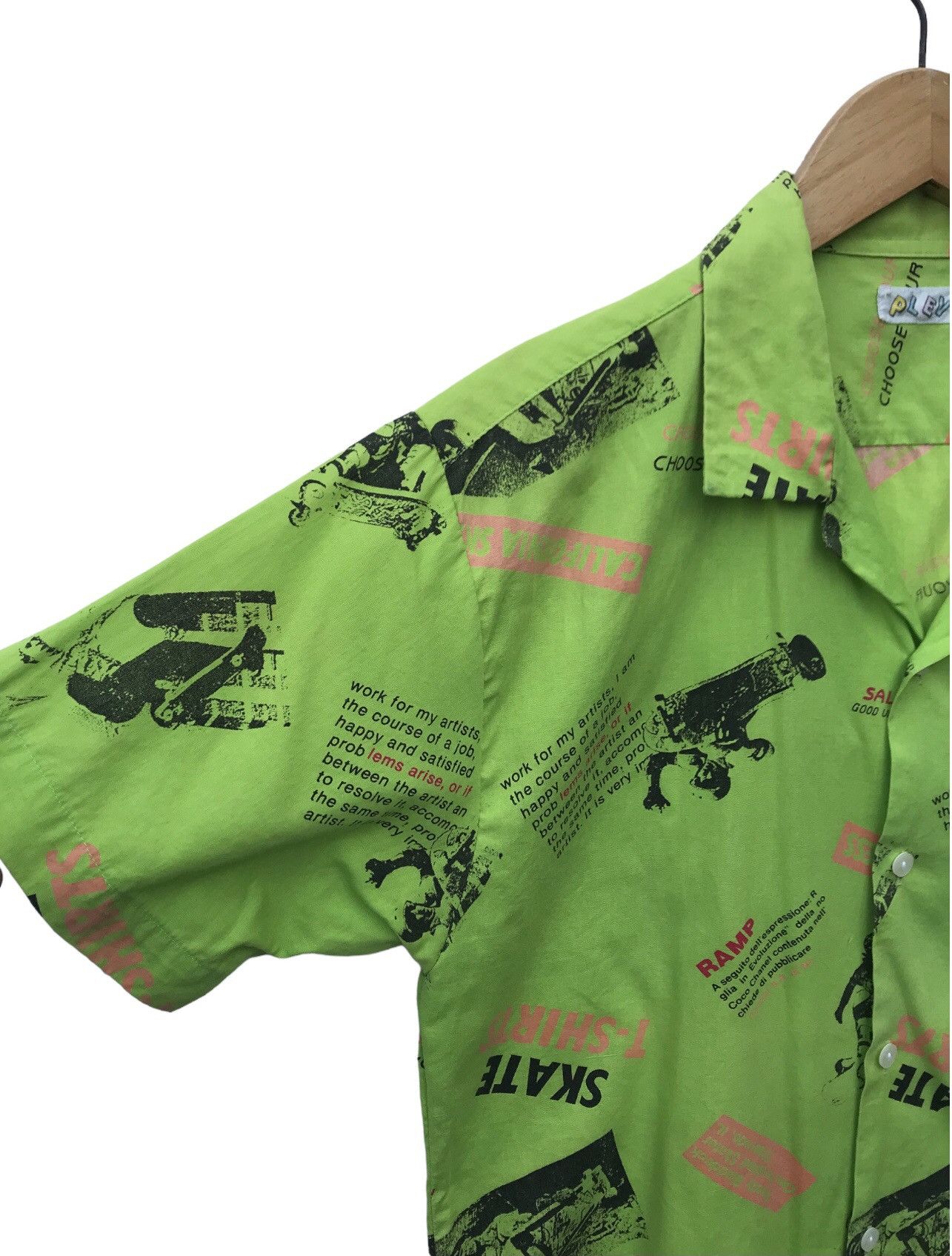 Vintage Vintage Overprinted Skate Button Down Altered Shirt Size US S / EU 44-46 / 1 - 5 Thumbnail
