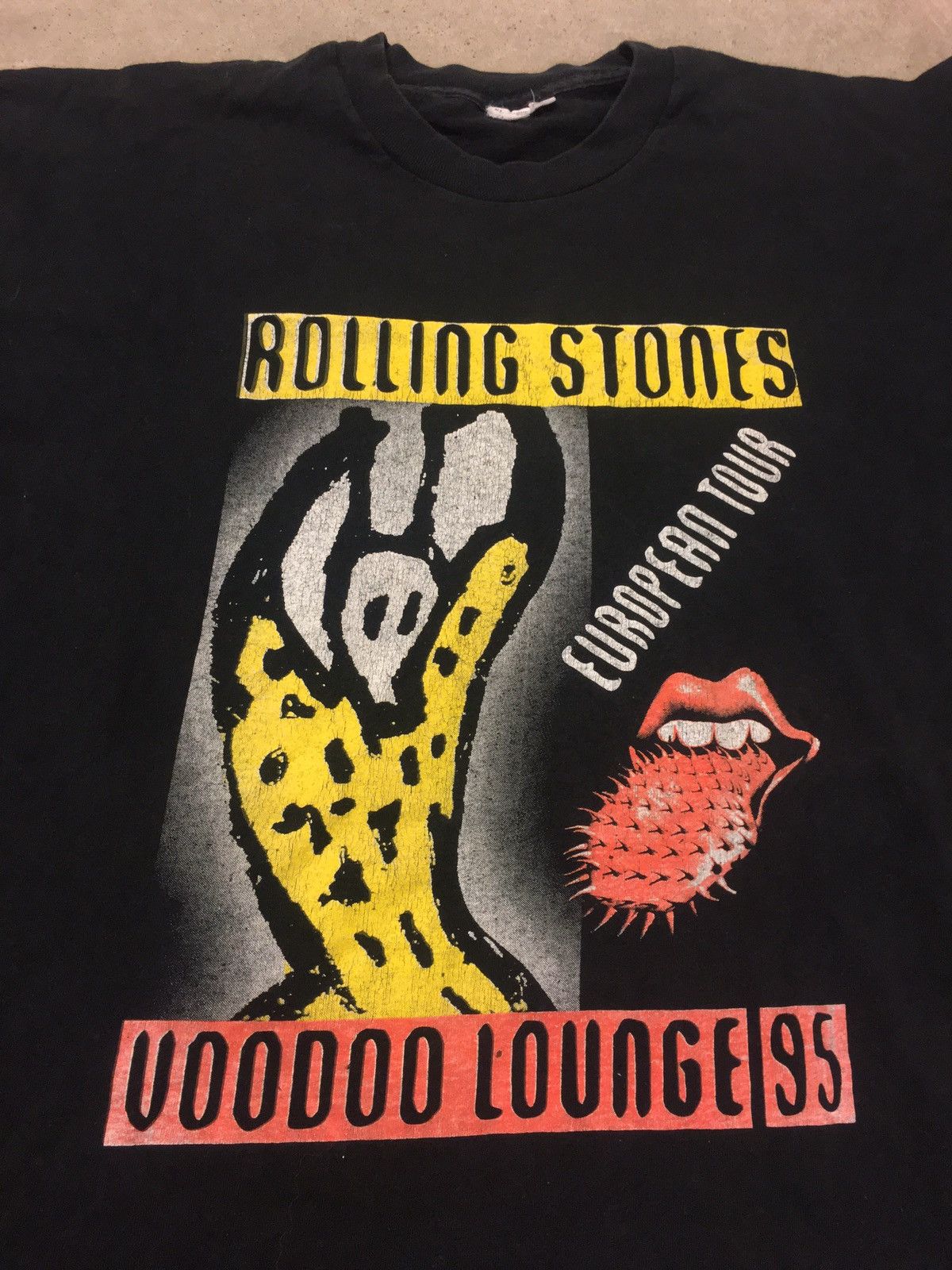 Band Tees × Vintage Vintage 90s The Rolling Stones t shirt Voodoo Lounge Black Size US XL / EU 56 / 4 - 2 Thumbnail