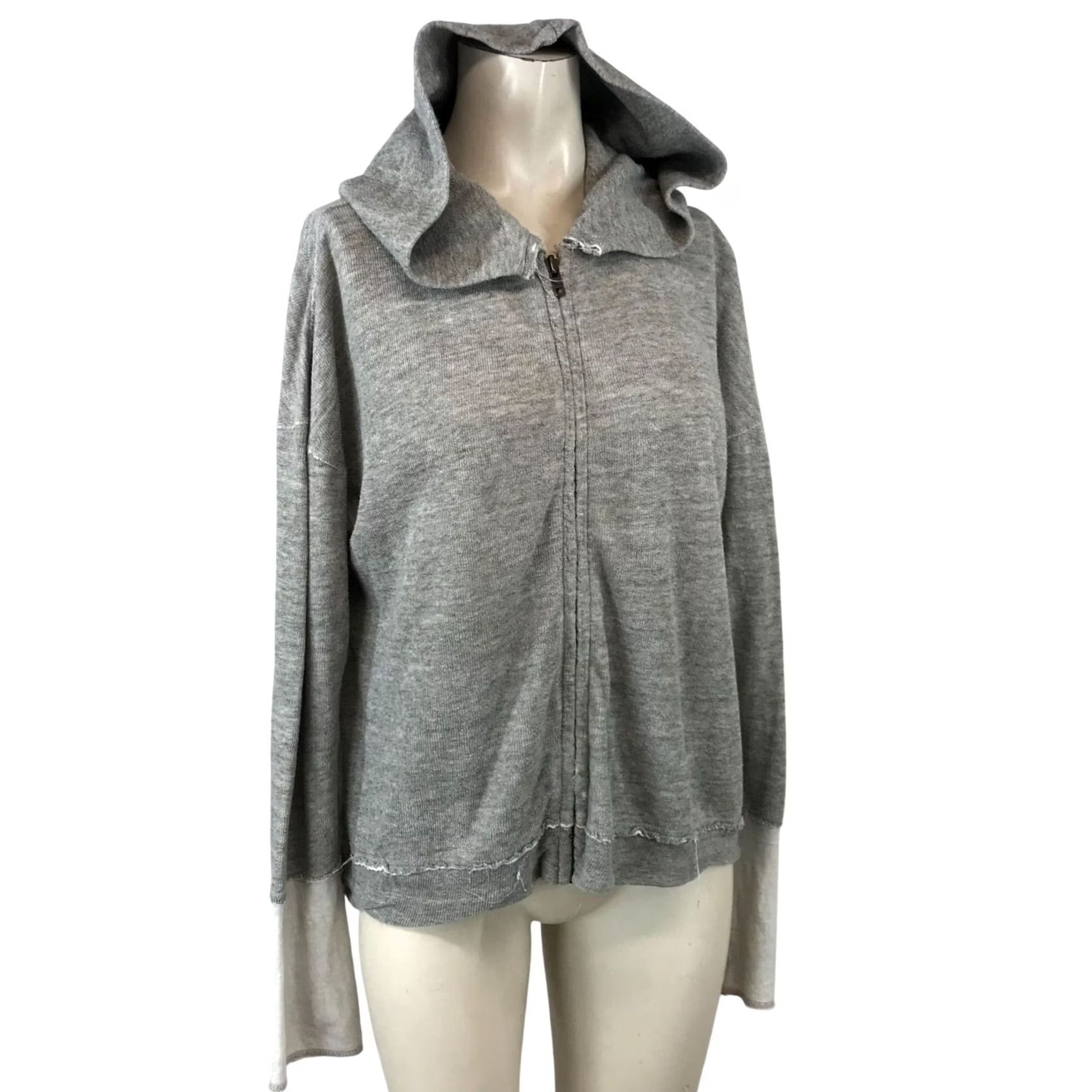 Vintage WILFRED FREE WOMEN'S S GRAY LONG SLEEVE FULL ZIP HOODED SWEATSHIRT Size S / US 4 / IT 40 - 2 Thumbnail