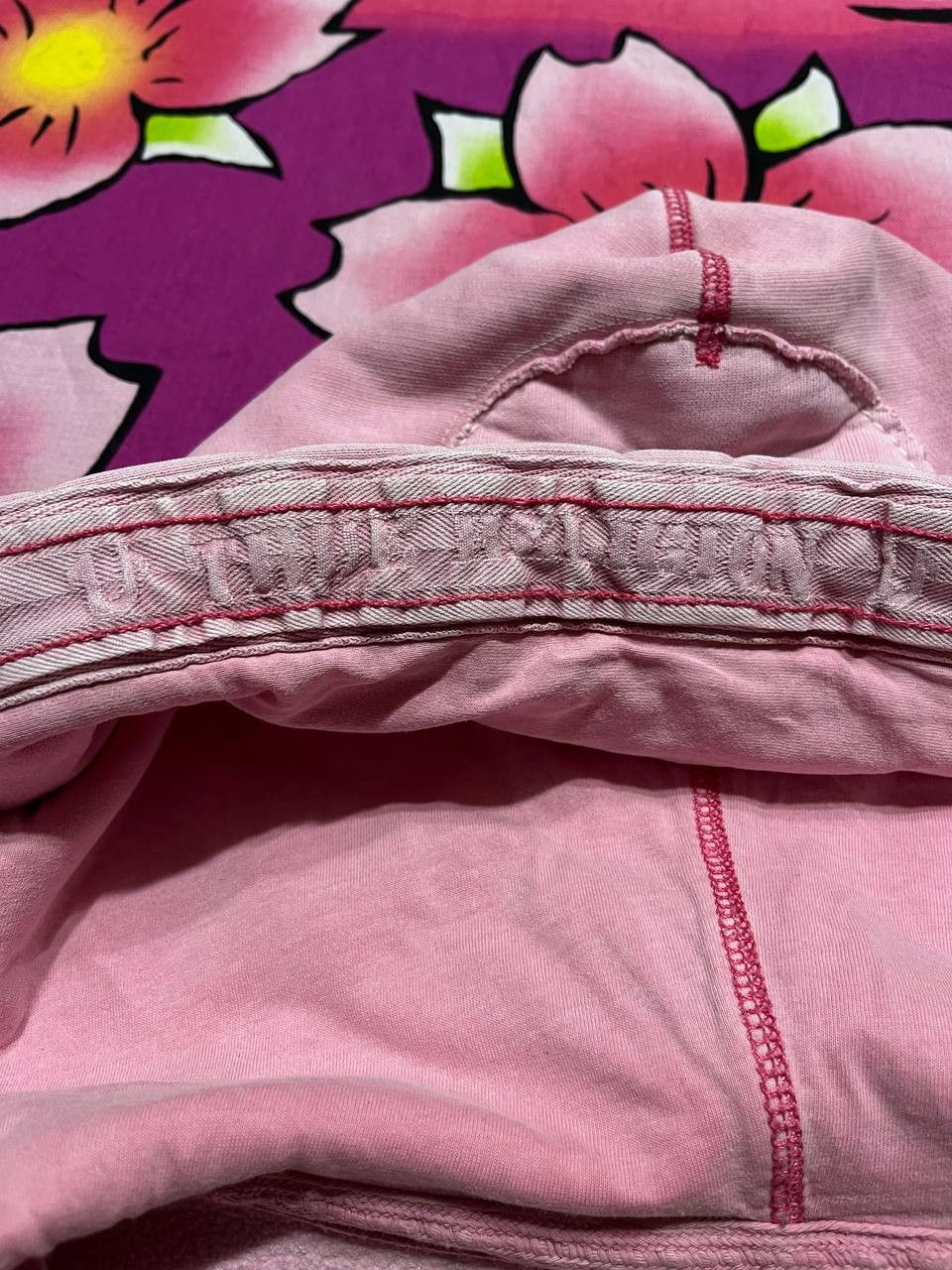 Japanese Brand True Religion zip hoodie y2k style pink big logo Size L / US 10 / IT 46 - 15 Thumbnail