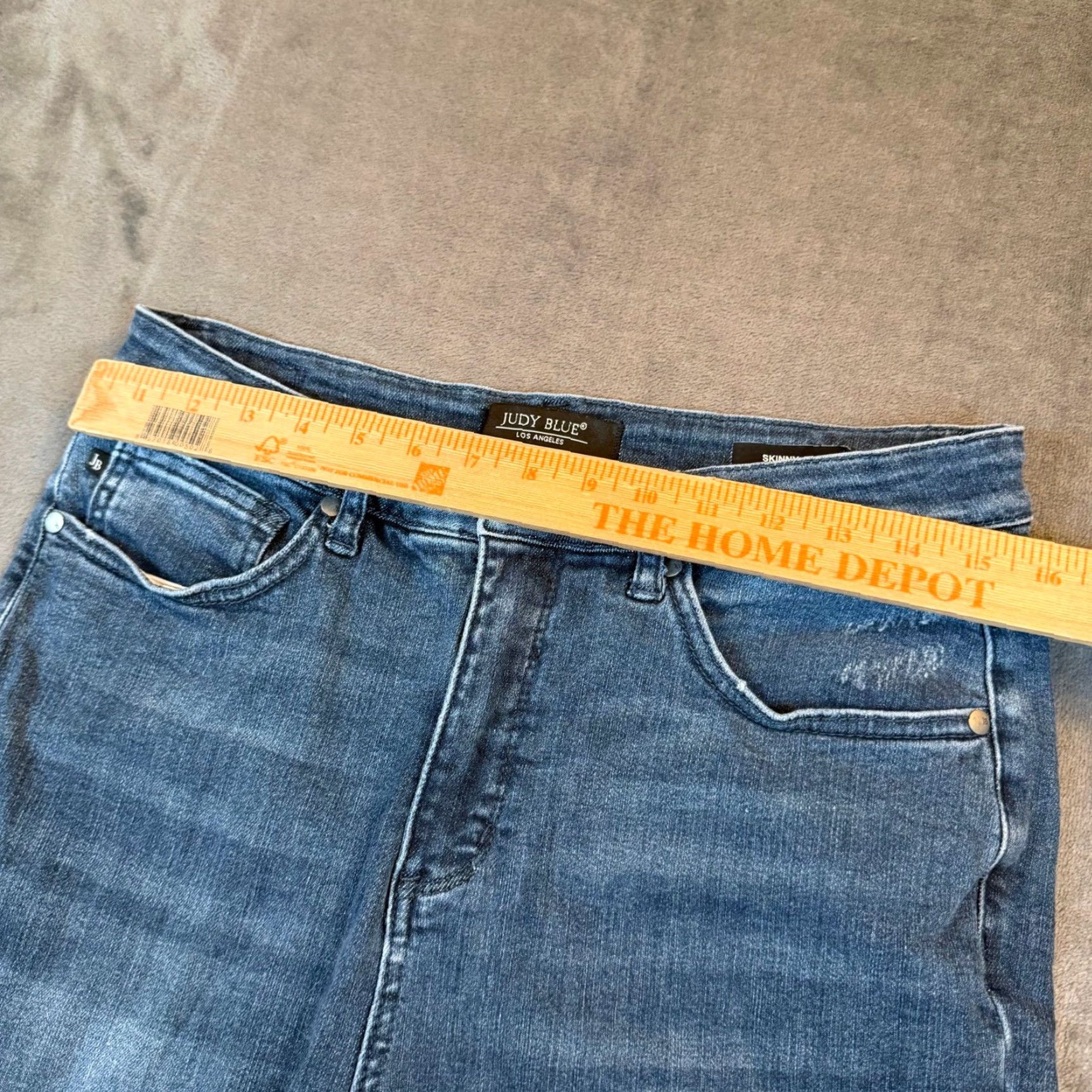 Vintage Judy Blue Skinny Jeans Womens 30 Medium Blue Distressed Raw Hem 11/30 JB88425 Jeans Men's? No, Women’s? (Clarify) Size 30" / US 8 / IT 44 - 6 Thumbnail